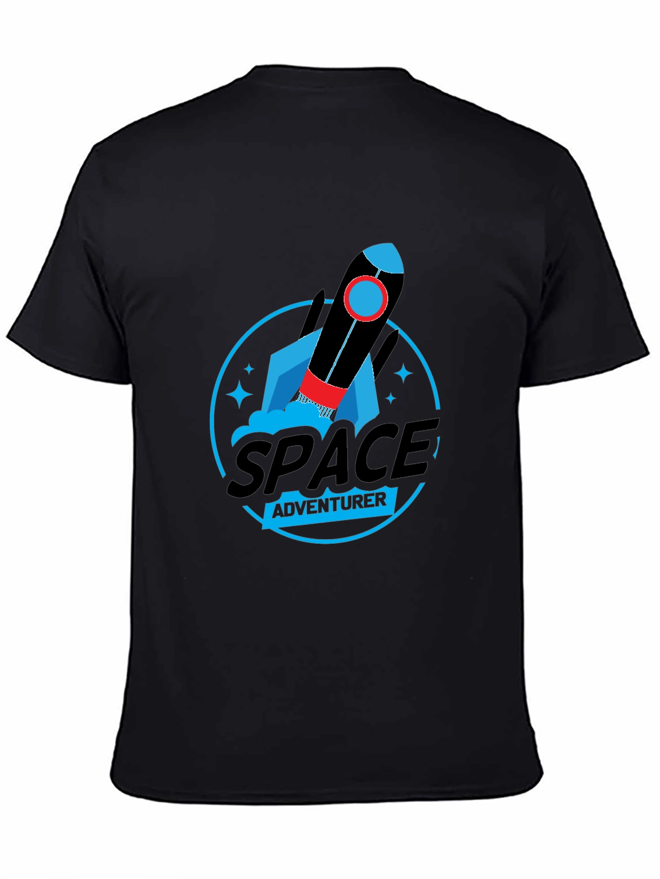 Space Adventurer Graphic T-Shirt - Black Cotton Tee