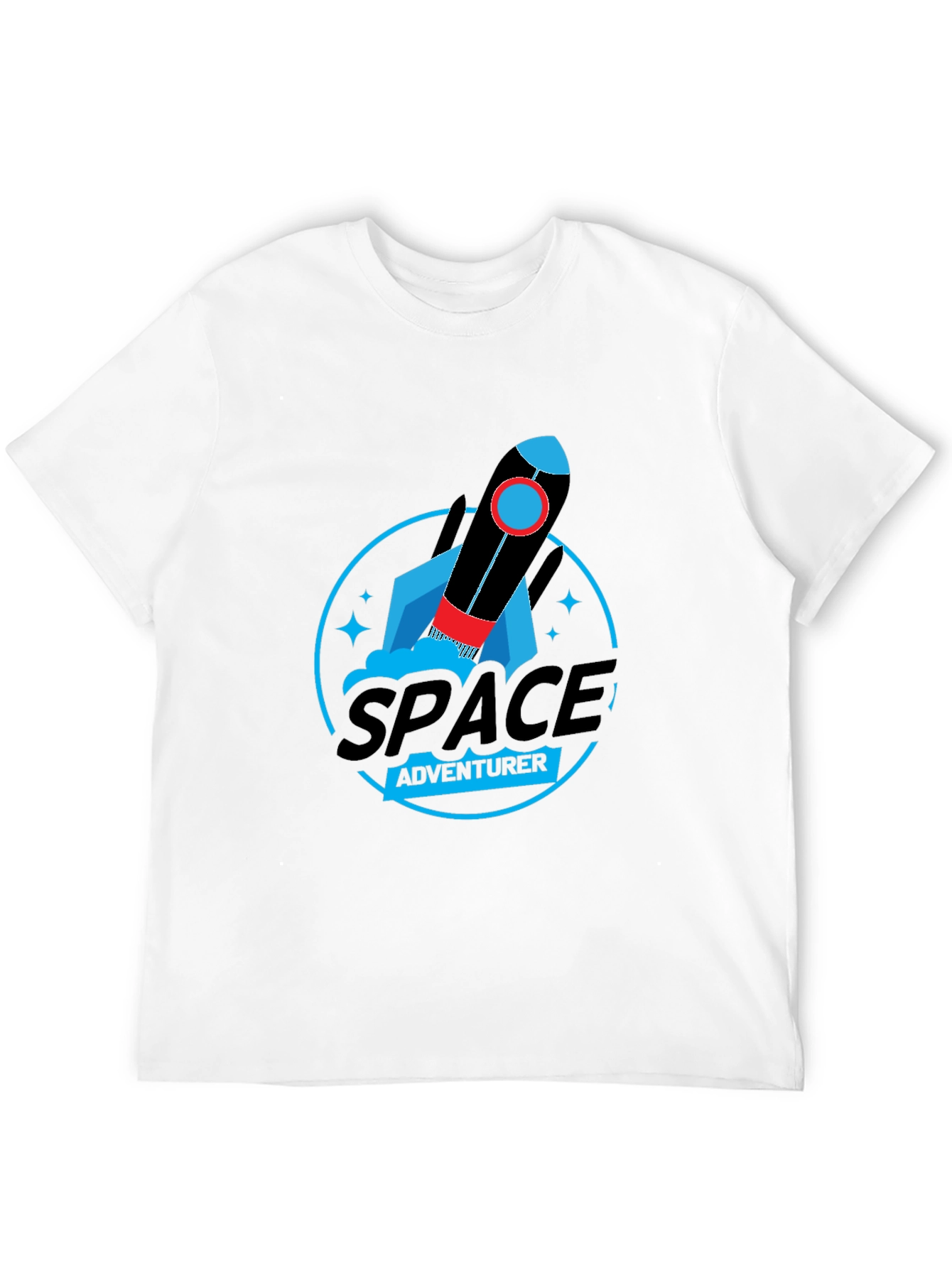 Space Adventurer Graphic T-Shirt - Black Cotton Tee