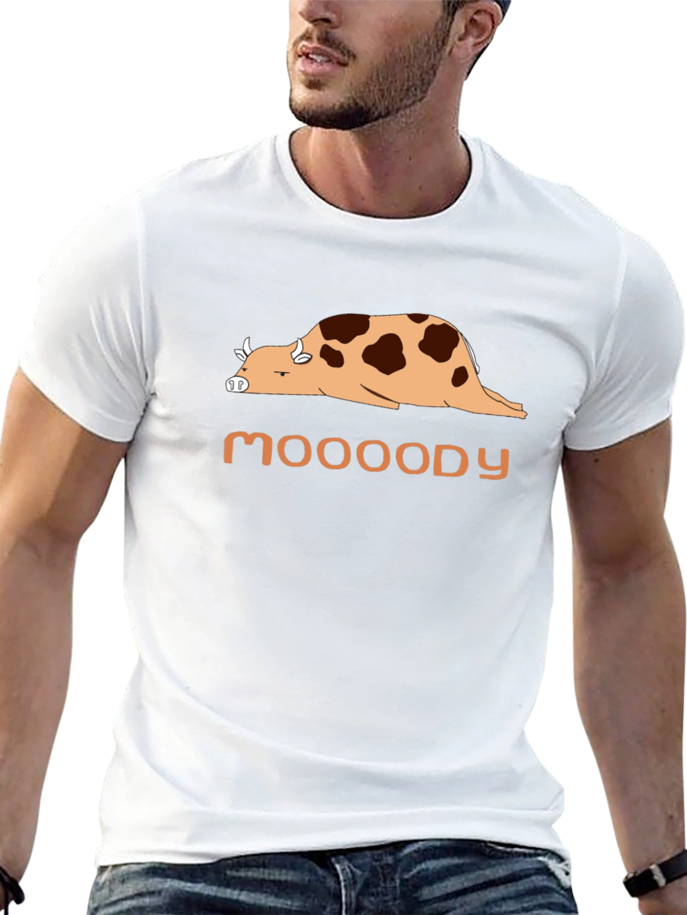 Mooooody Cow T-Shirt - Funny Graphic Tee