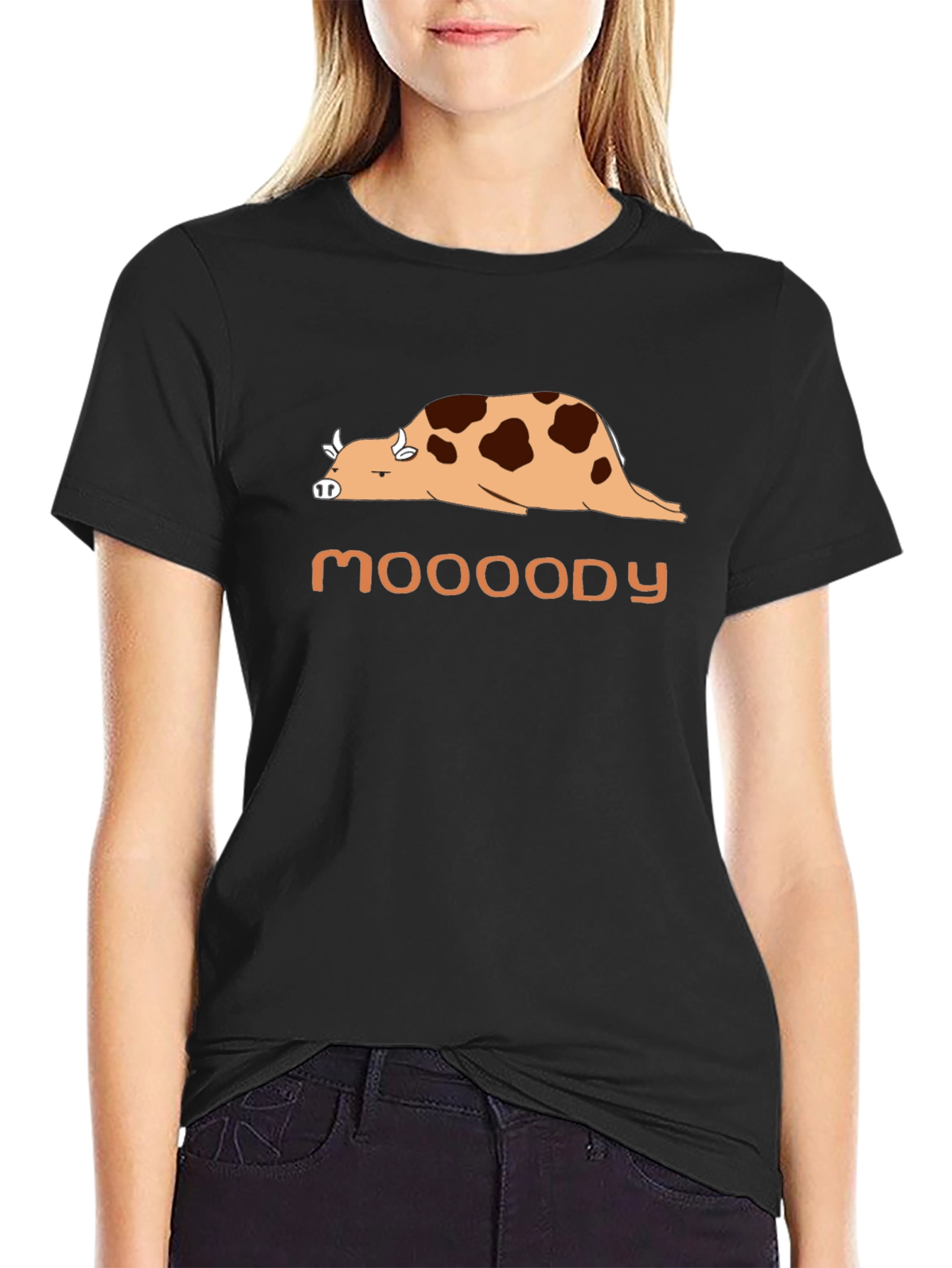 Mooooody Cow T-Shirt - Funny Graphic Tee