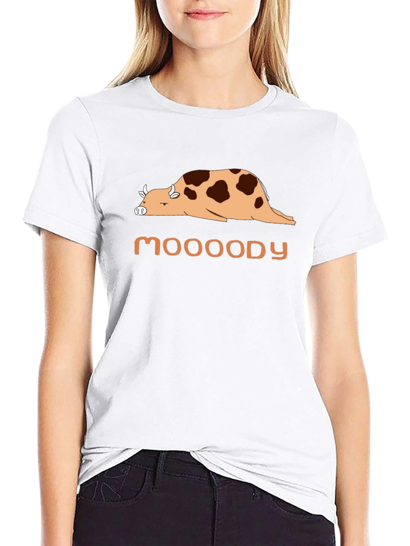 Mooooody Cow T-Shirt - Funny Graphic Tee