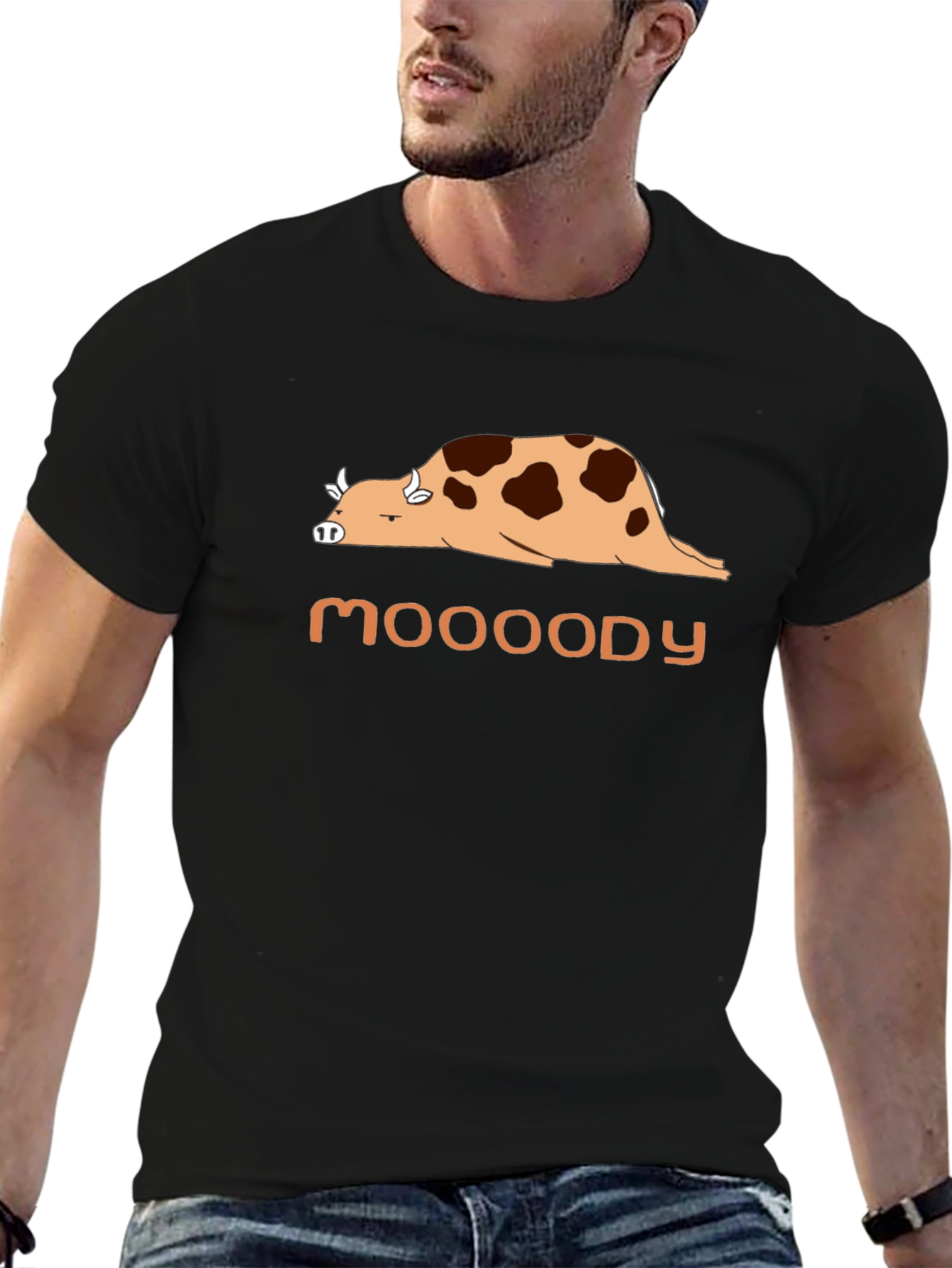 Mooooody Cow T-Shirt - Funny Graphic Tee