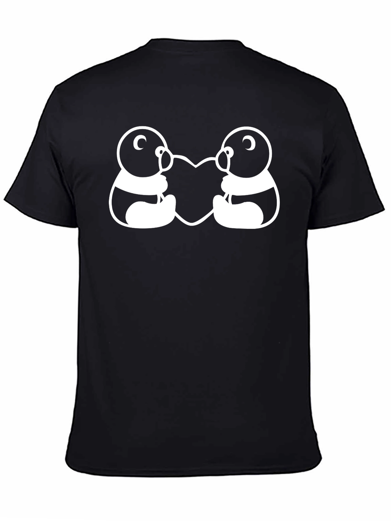 Panda Love Black T-Shirt