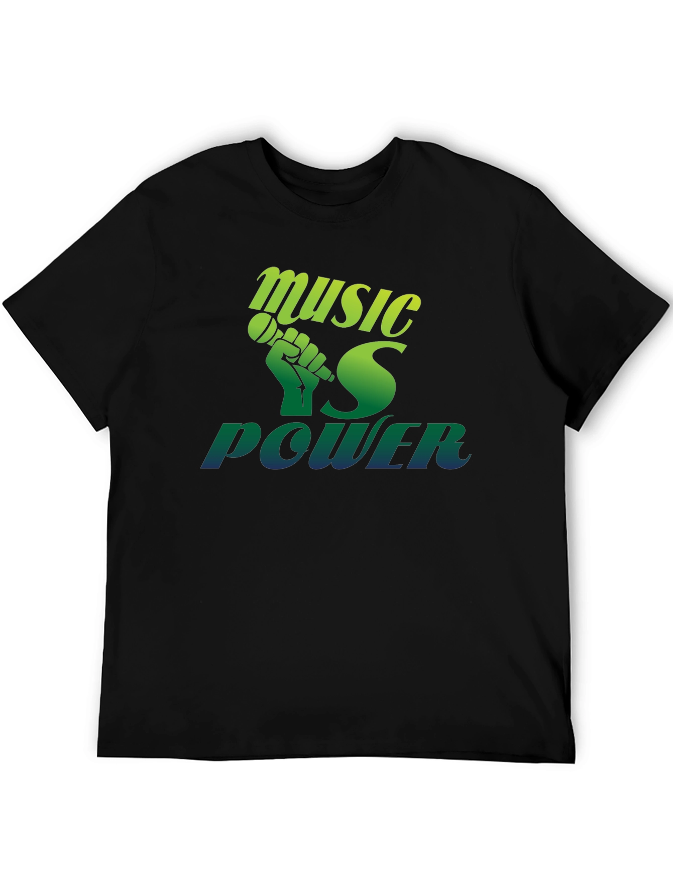 Music Is Power T-Shirt - Black Graphic Tee