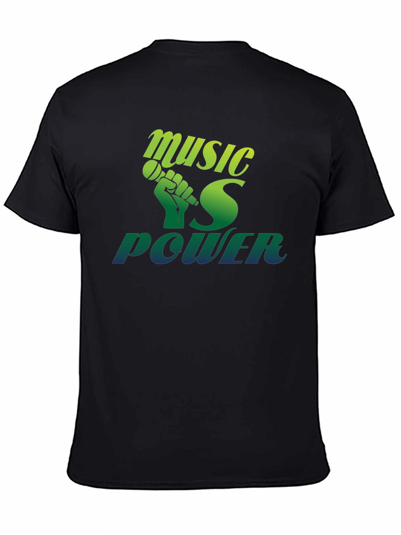 Music Is Power T-Shirt - Black Graphic Tee