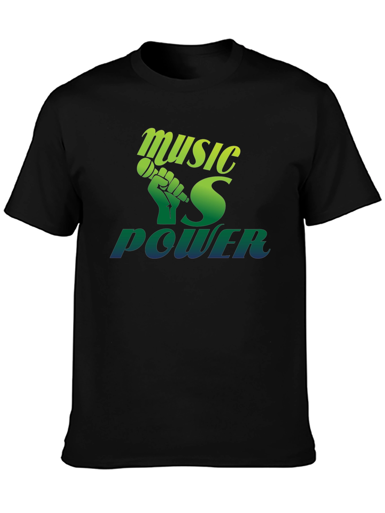 Music Is Power T-Shirt - Black Graphic Tee