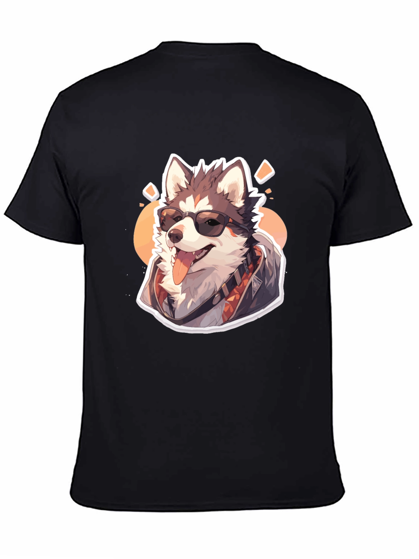 Cool Husky Graphic Tee - Black