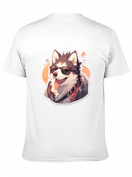 Cool Husky Graphic Tee - Black