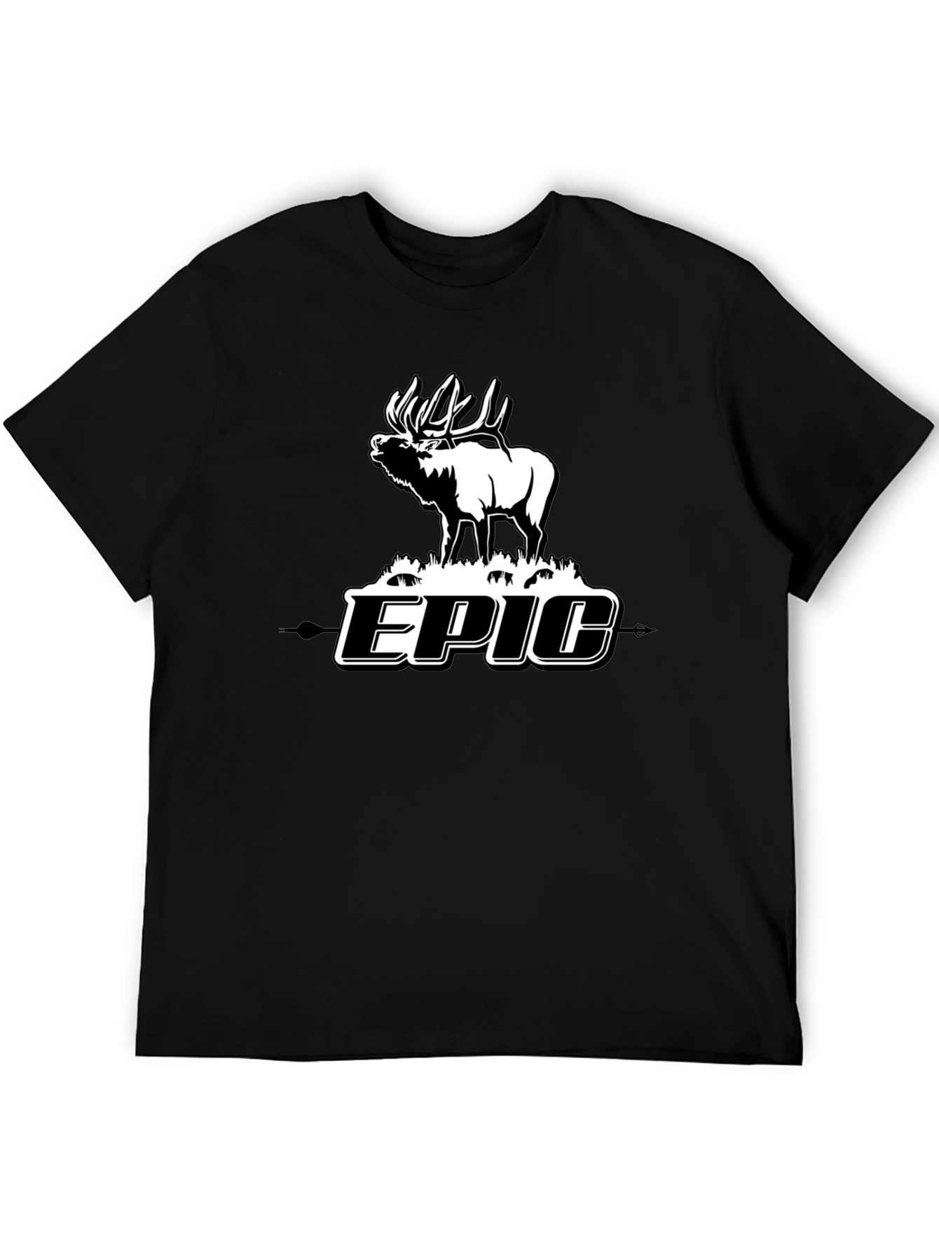 Epic Elk Graphic Tee - Mens Black T-Shirt