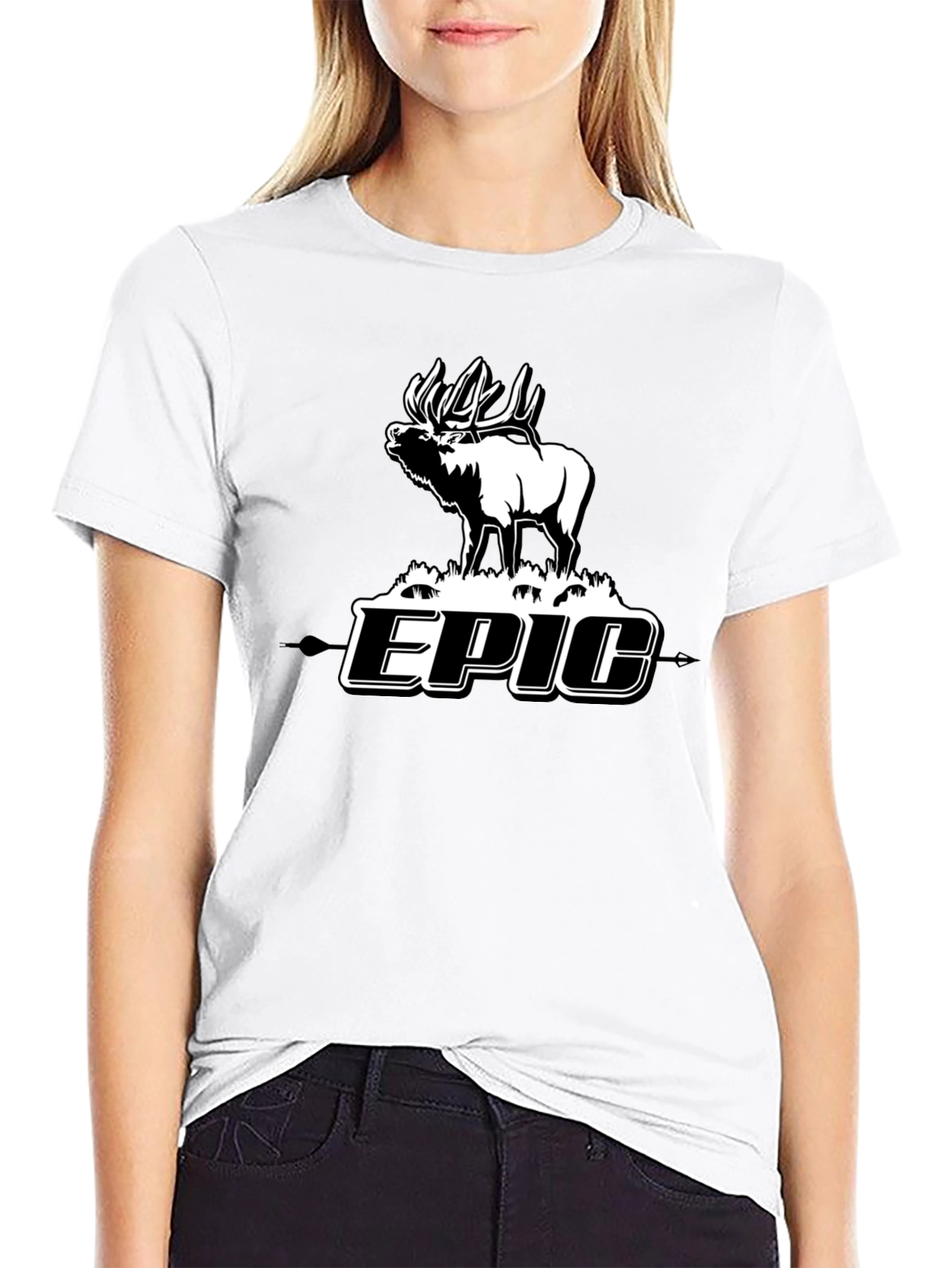 Epic Elk Graphic Tee - Mens Black T-Shirt