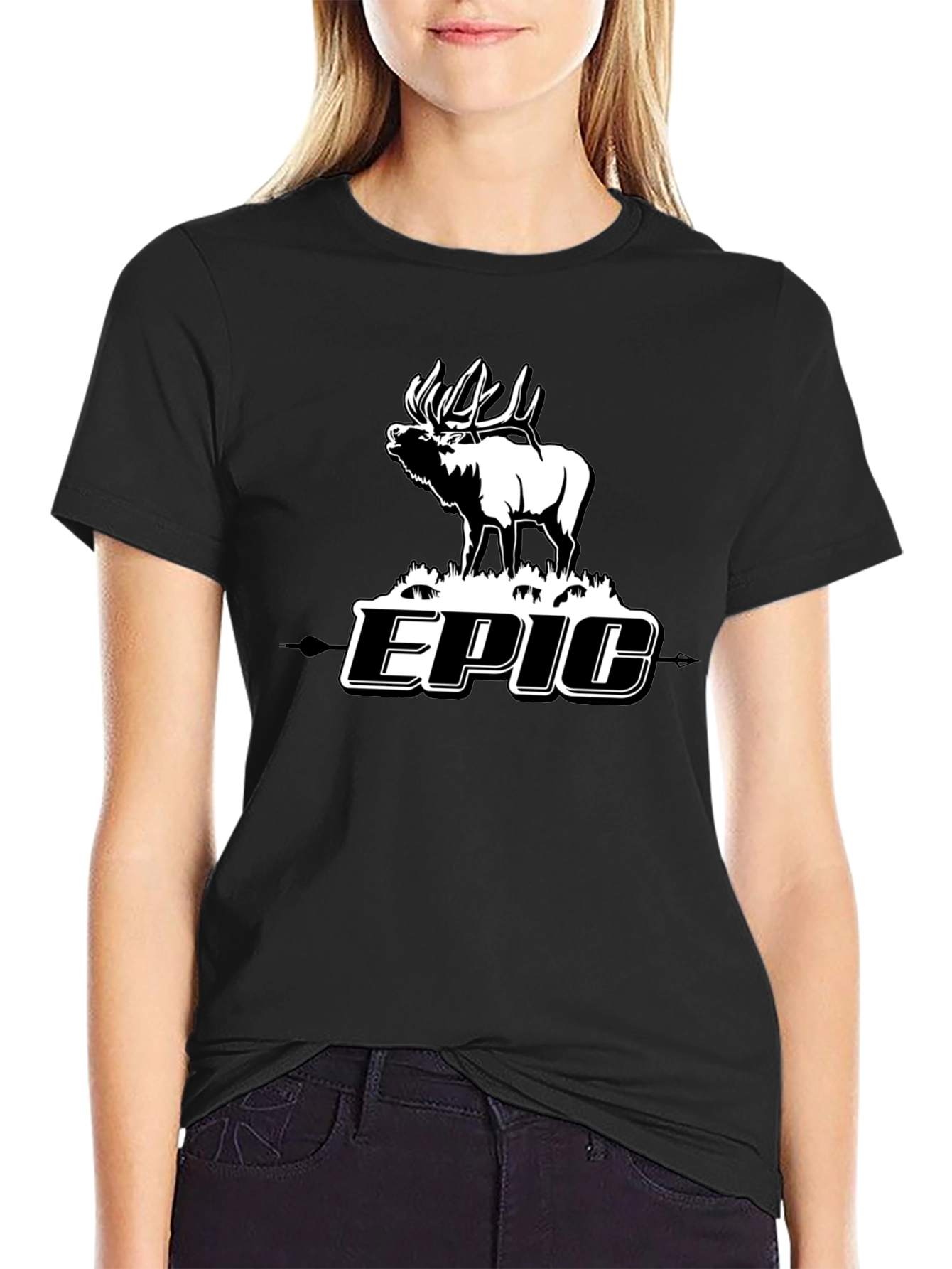 Epic Elk Graphic Tee - Mens Black T-Shirt