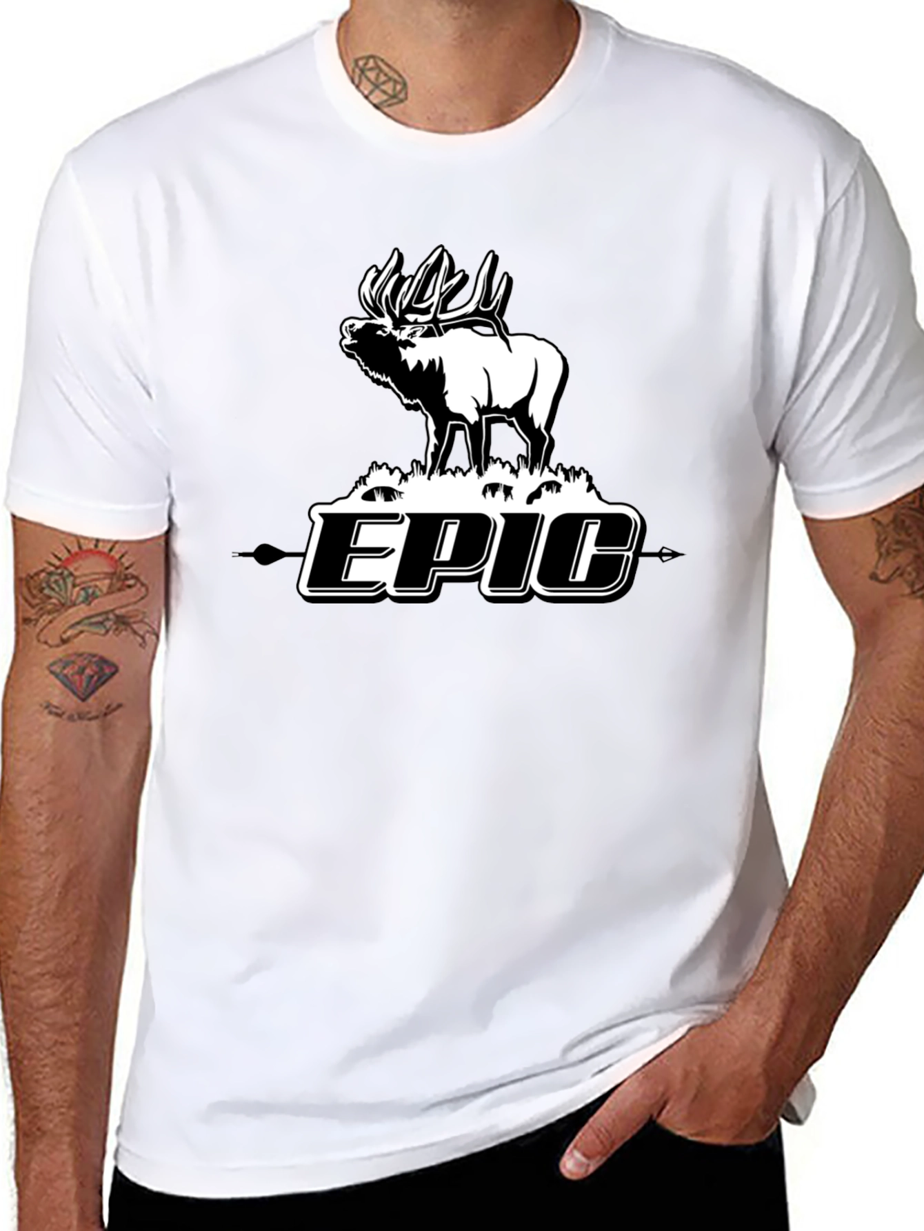 Epic Elk Graphic Tee - Mens Black T-Shirt