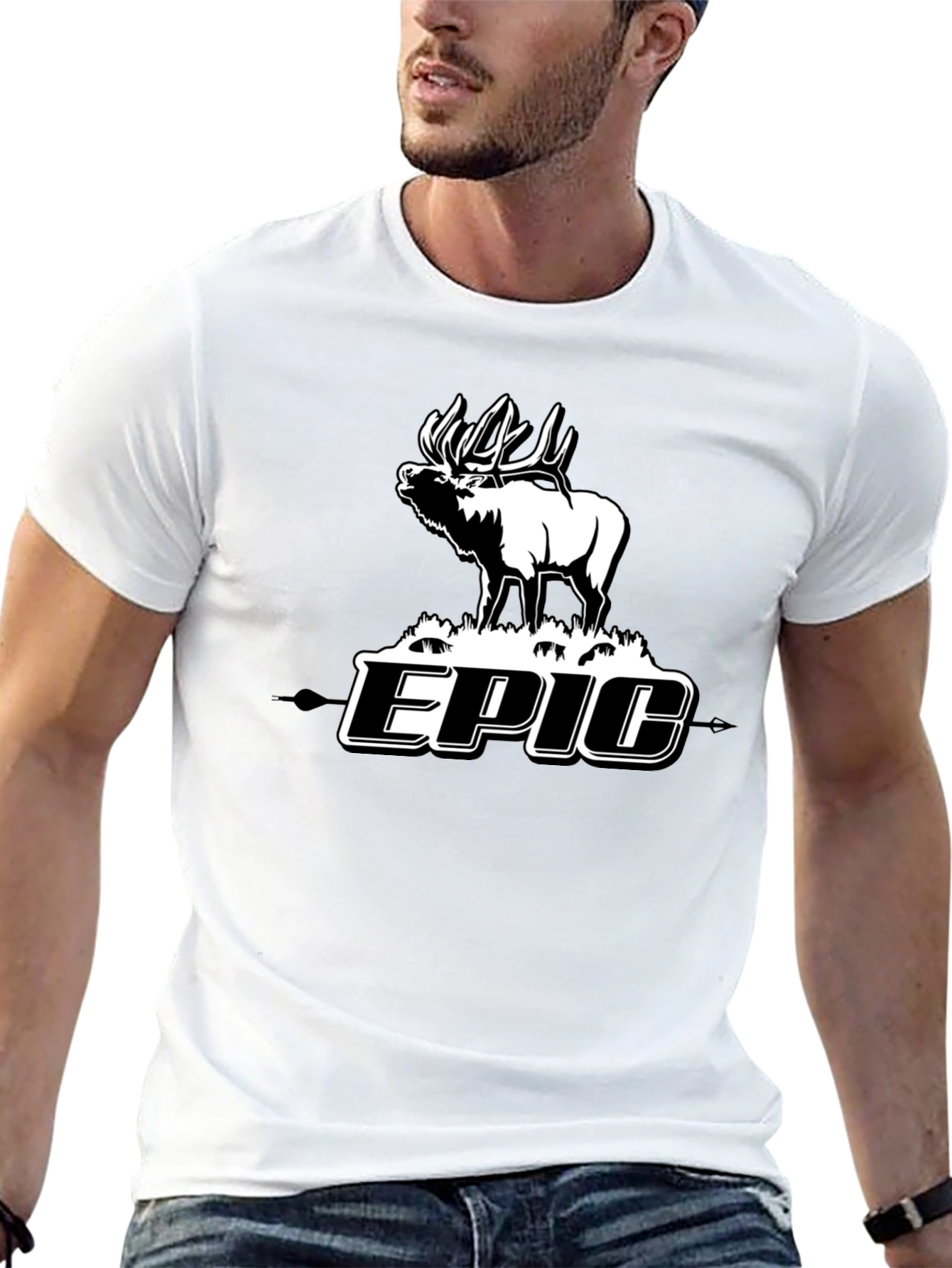 Epic Elk Graphic Tee - Mens Black T-Shirt
