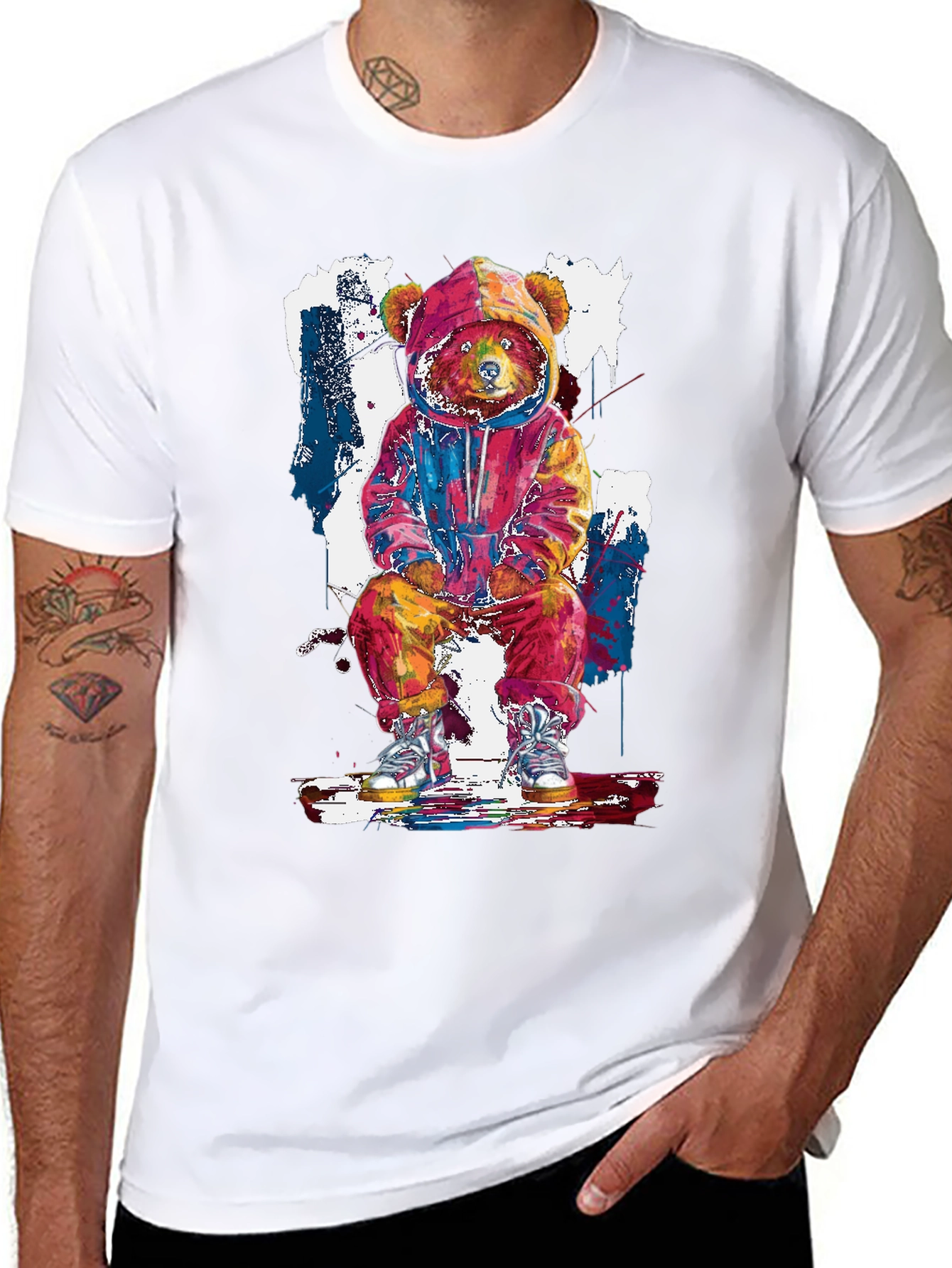Urban Bear Graphic Tee - Cool Streetwear Style
