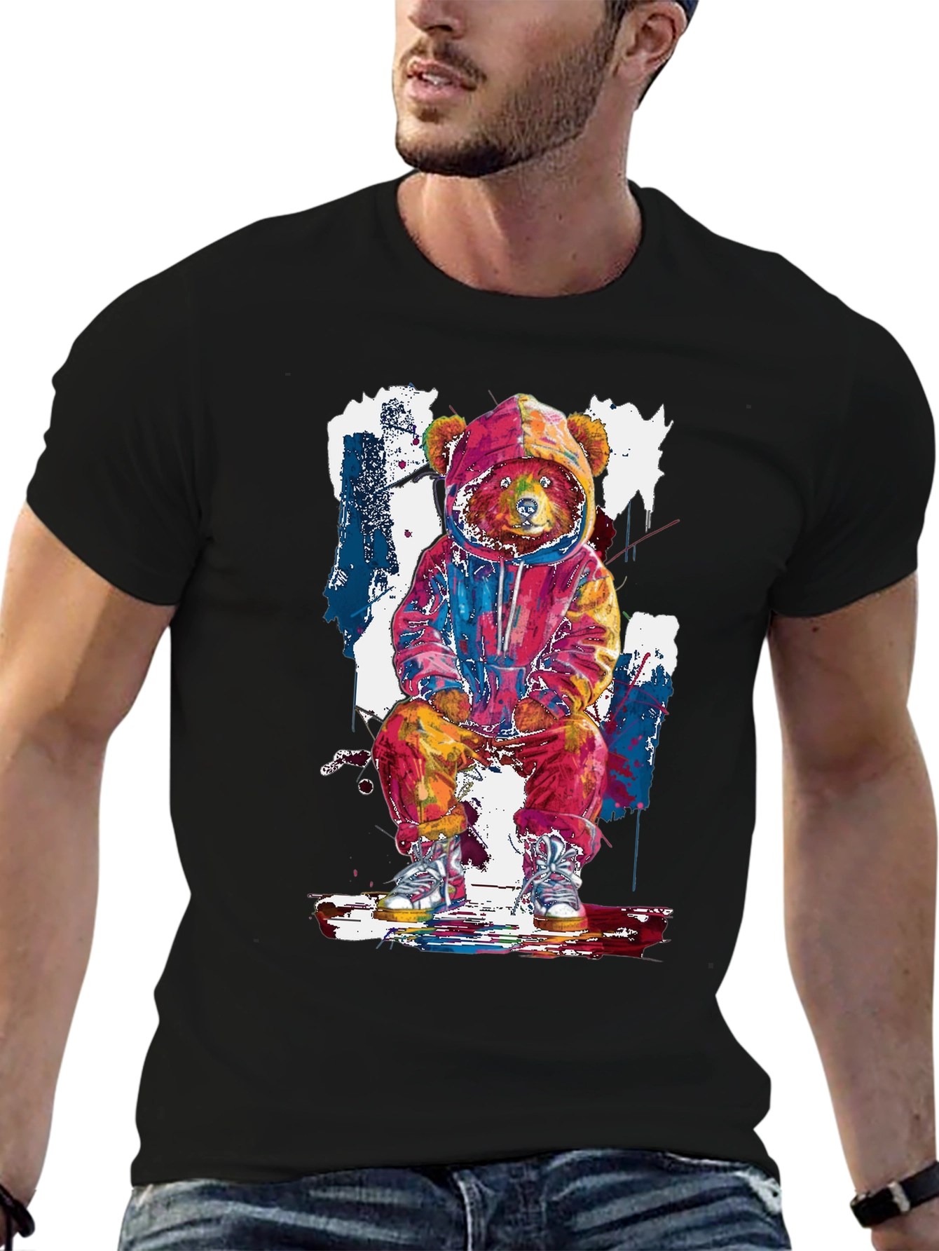 Urban Bear Graphic Tee - Cool Streetwear Style