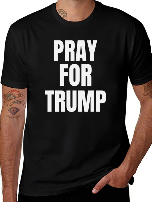 Pray For Trump Graphic Tee - Patriotic Supporter Apparel