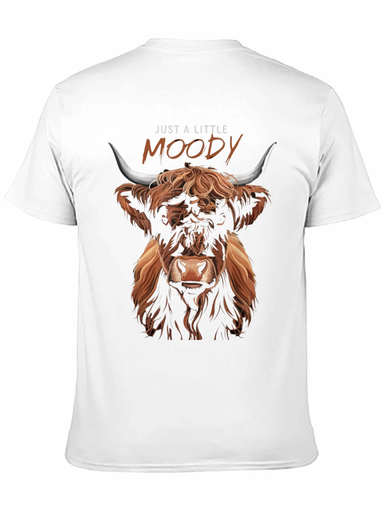 Just A Little Moody Highland Cow Graphic Tee