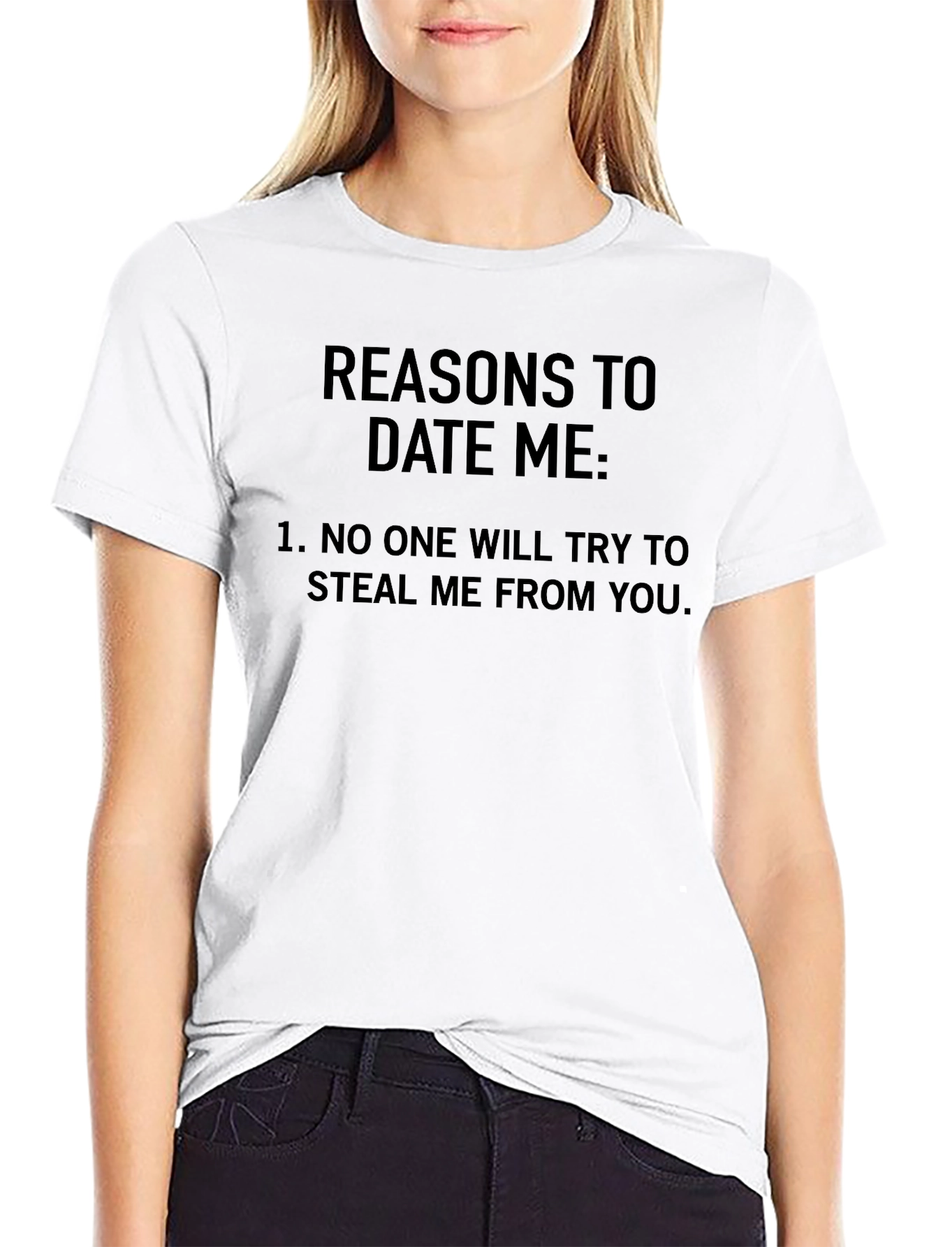 Reasons to Date Me Graphic Tee - Black