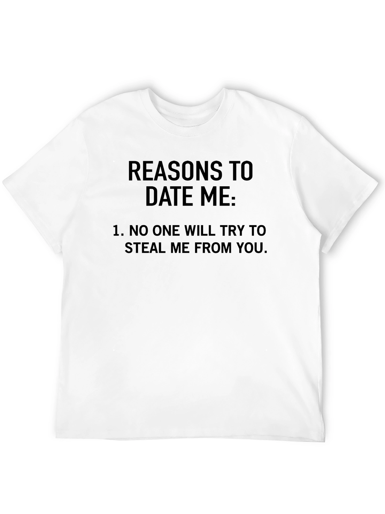 Reasons to Date Me Graphic Tee - Black