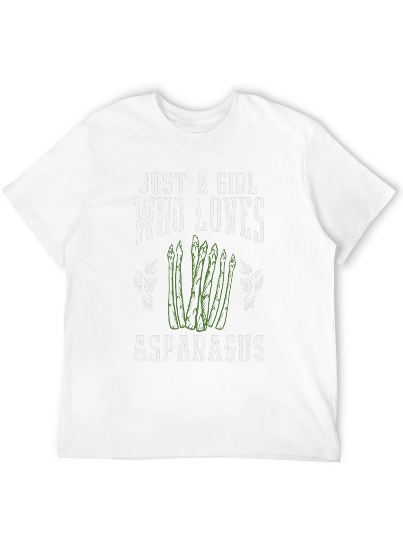 Asparagus Lover Graphic Tee - Cute Girl T-Shirt