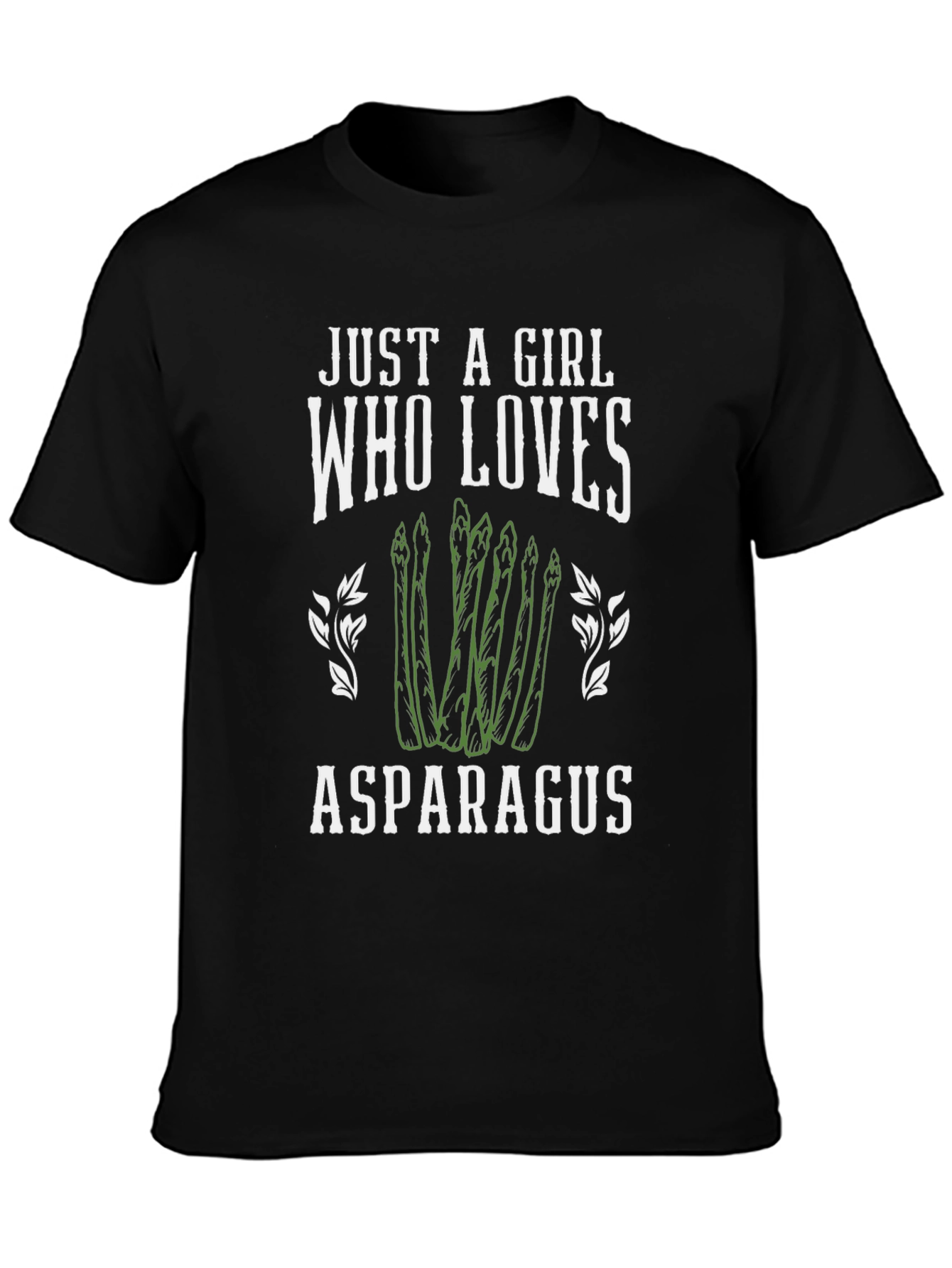 Asparagus Lover Graphic Tee - Cute Girl T-Shirt