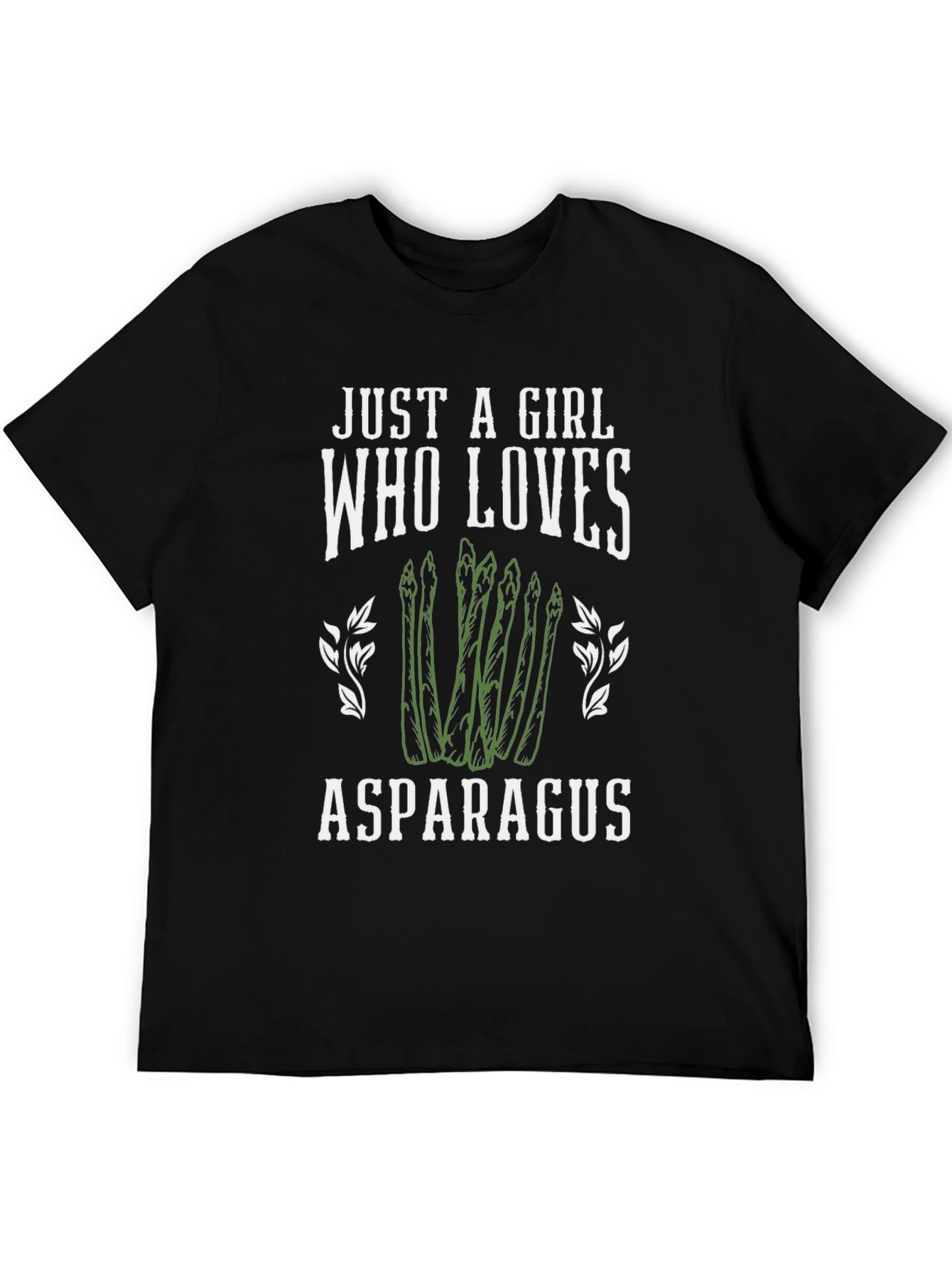 Asparagus Lover Graphic Tee - Cute Girl T-Shirt