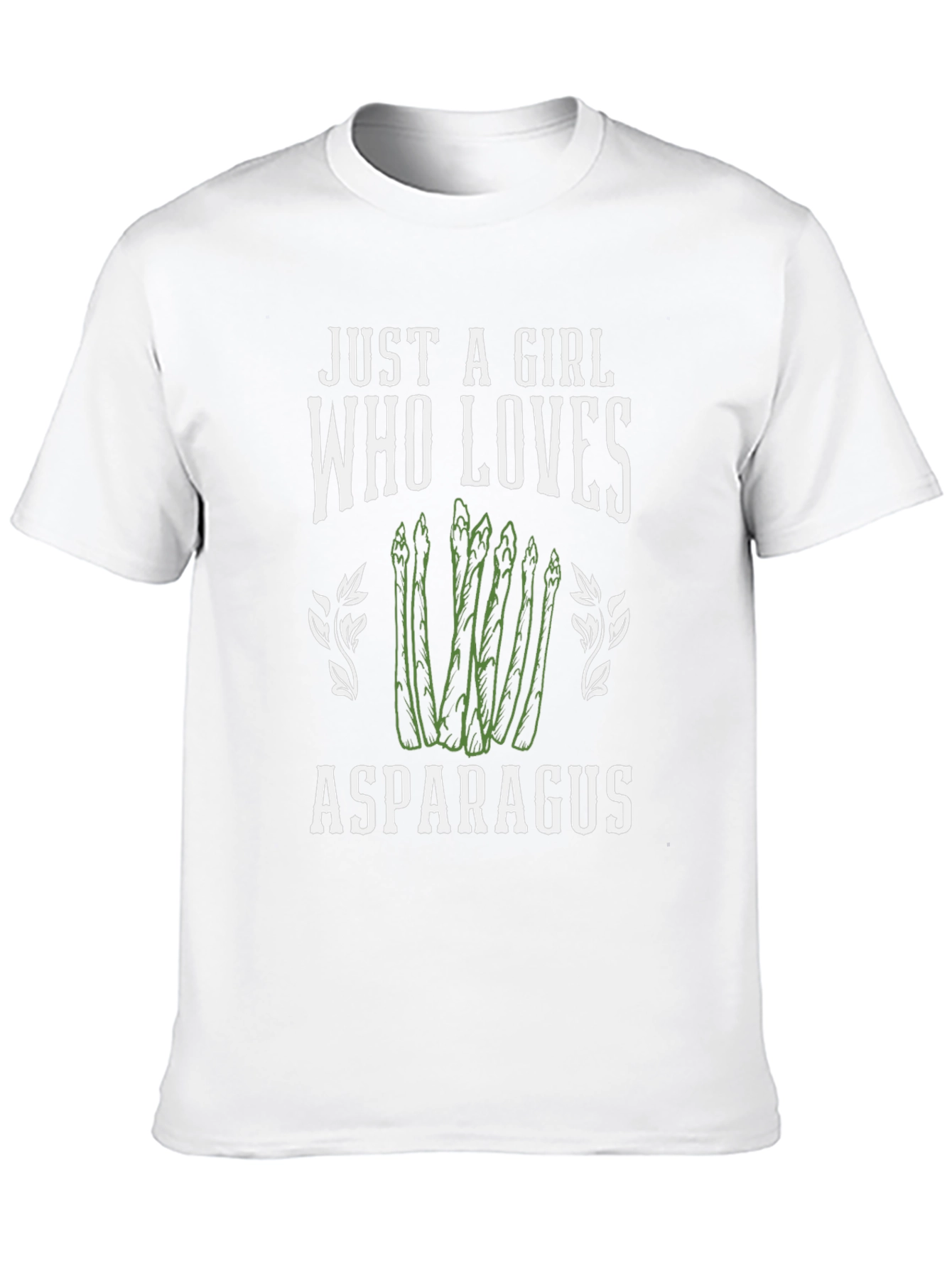Asparagus Lover Graphic Tee - Cute Girl T-Shirt