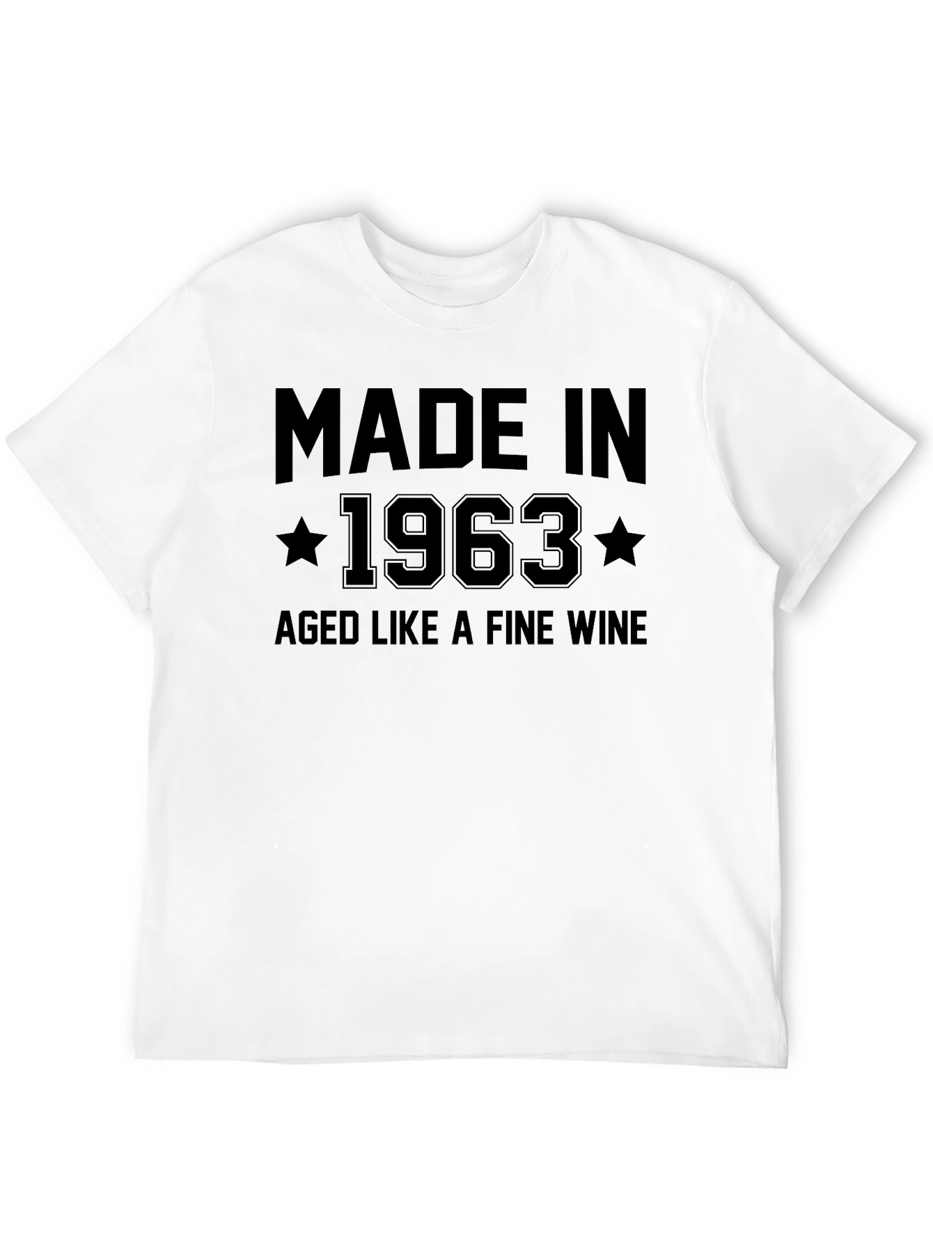 Made In 1963 Aged Like Fine Wine Black T-Shirt