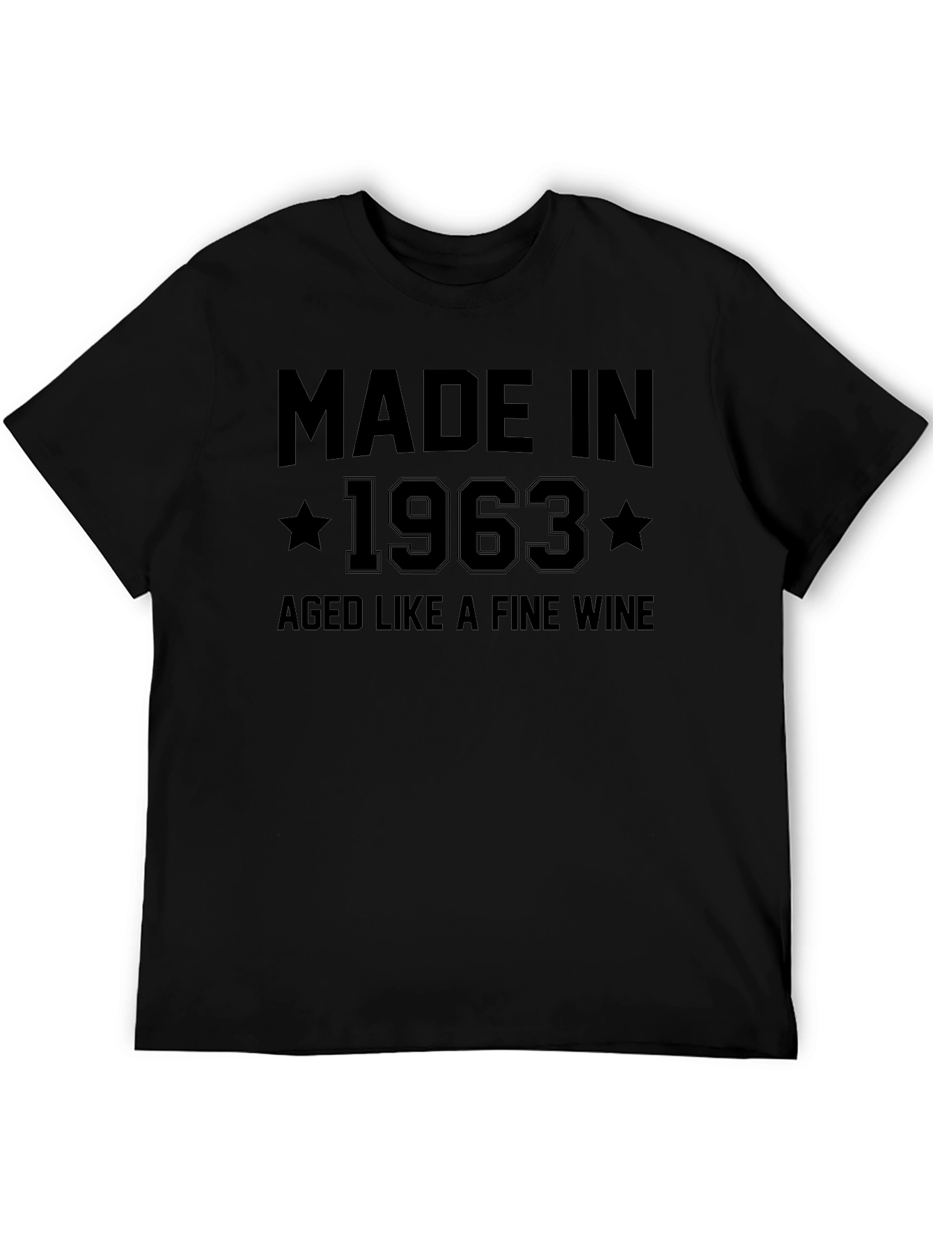 Made In 1963 Aged Like Fine Wine Black T-Shirt
