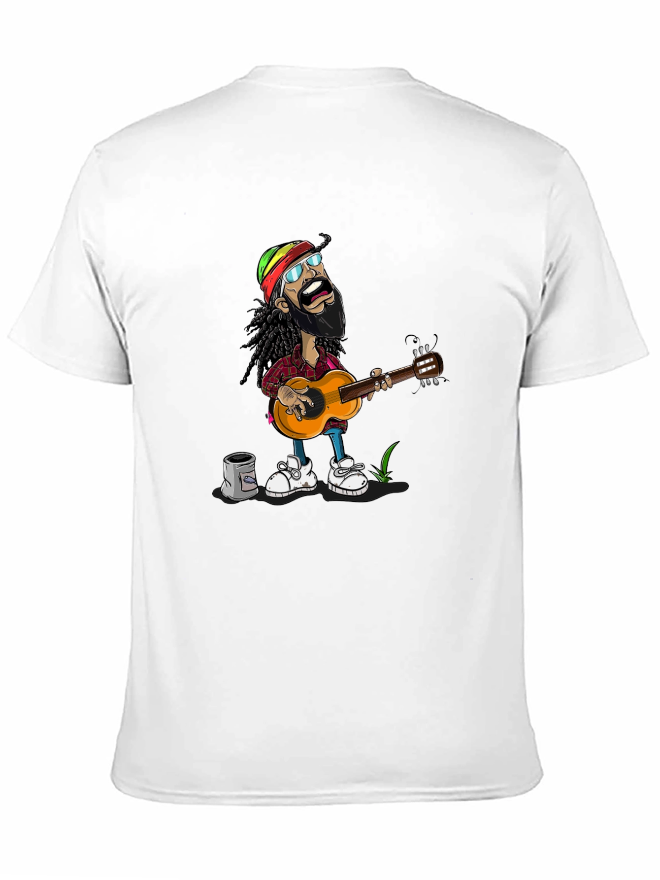 Rasta Man Guitar Player Graphic T-Shirt