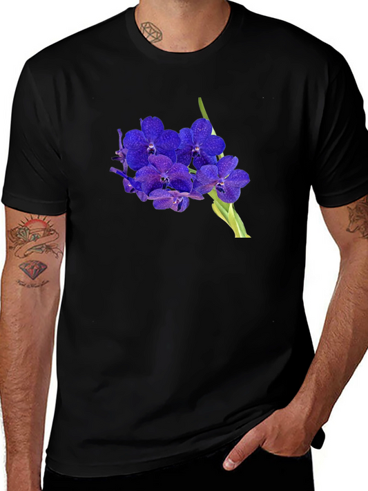 Floral Graphic Tee - Stylish Orchid Design