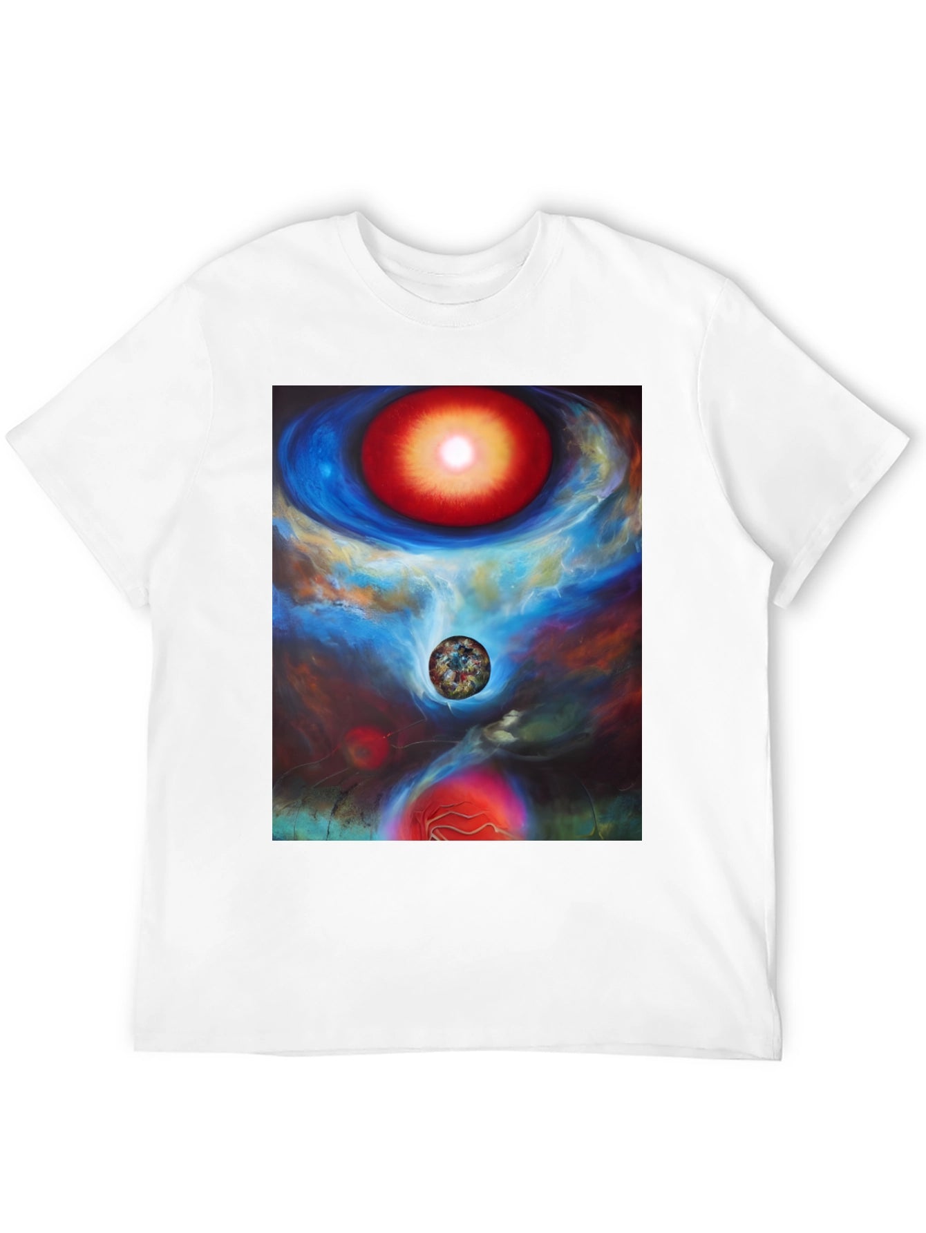 Nebula Dreams Black Tee - Cosmic Art Shirt