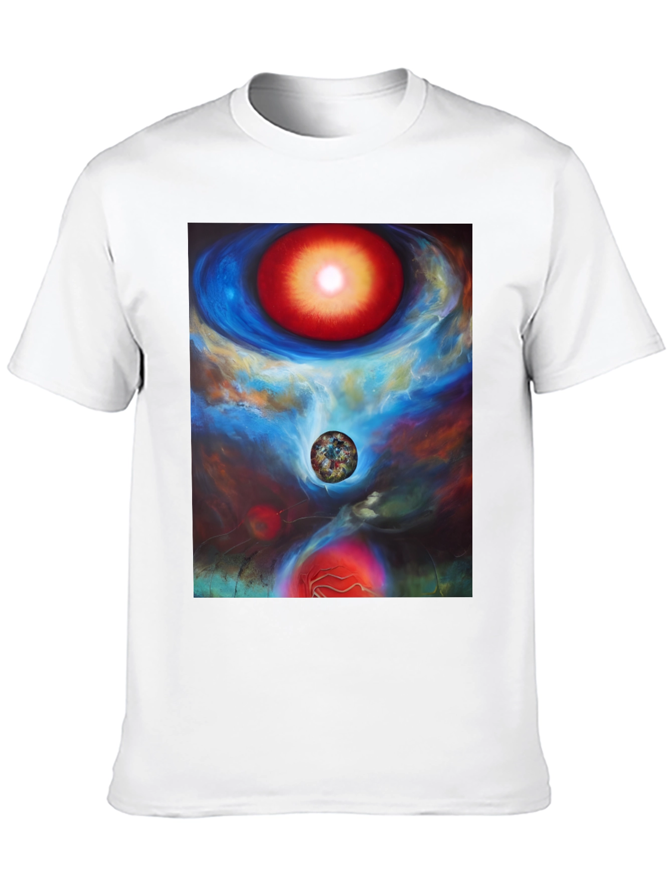 Nebula Dreams Black Tee - Cosmic Art Shirt