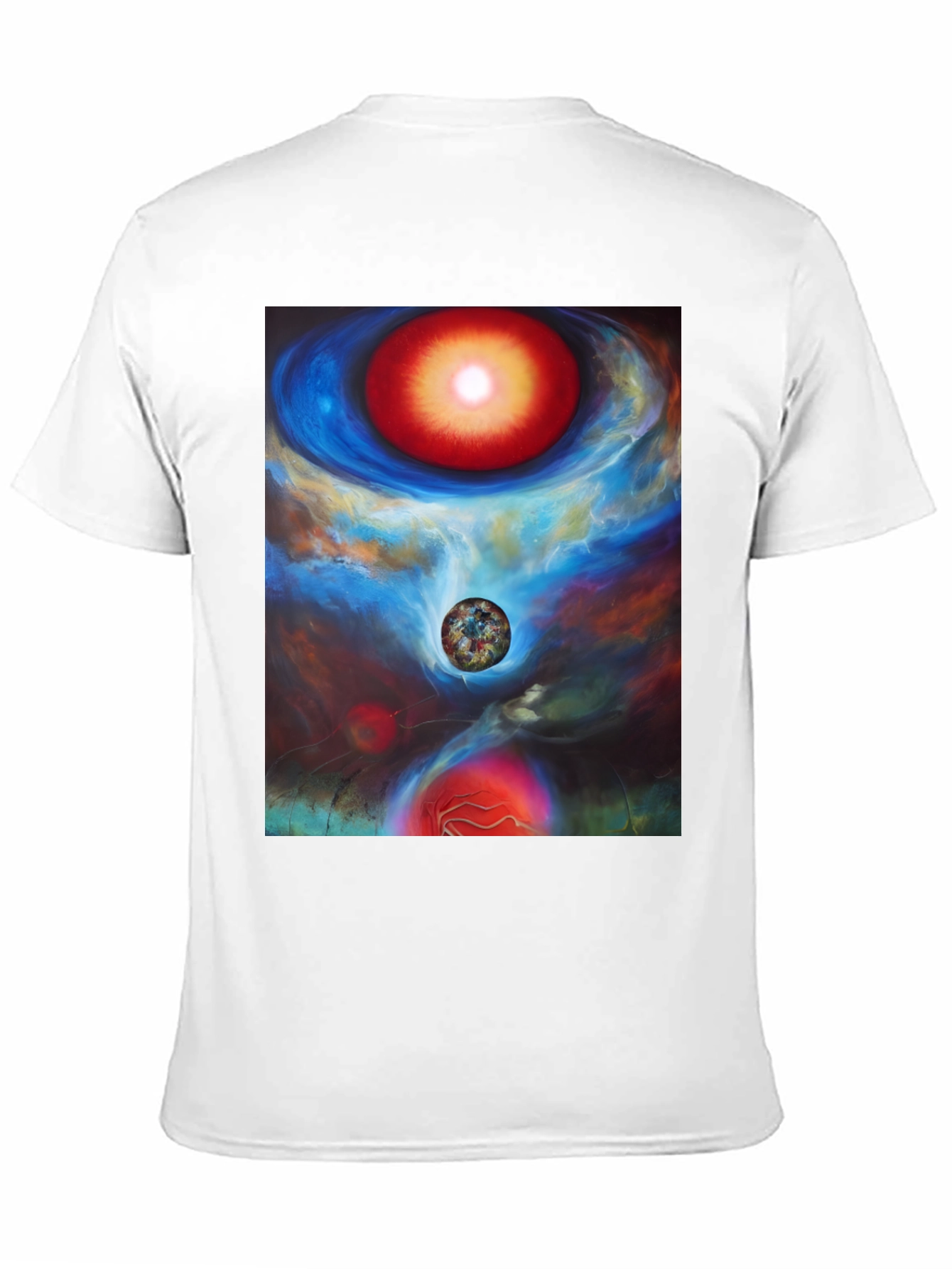 Nebula Dreams Black Tee - Cosmic Art Shirt
