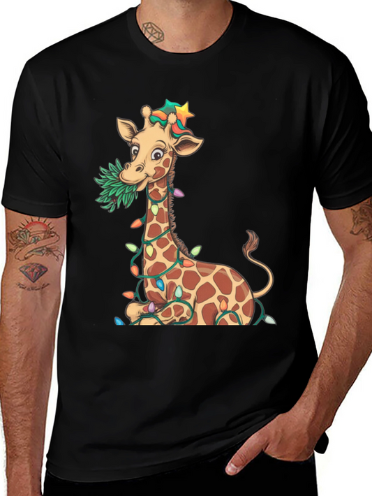 Festive Giraffe Graphic Tee