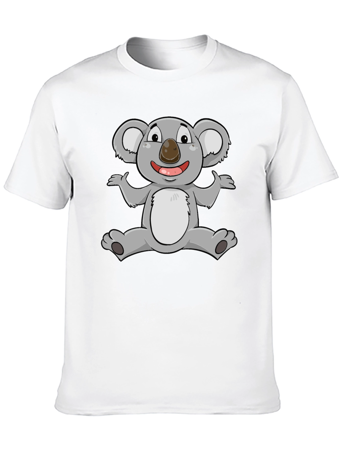 Cute Koala Graphic Black T-Shirt