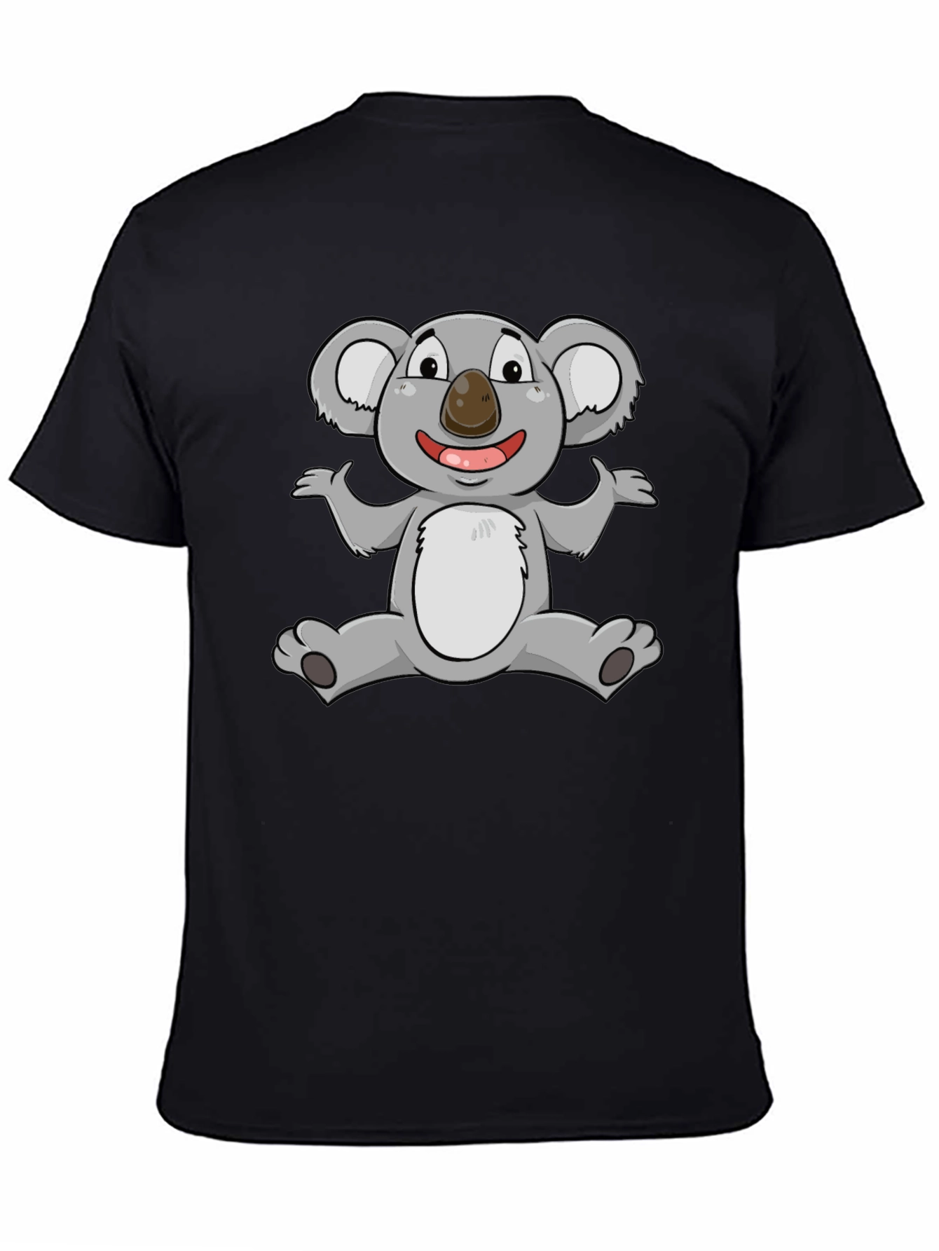 Cute Koala Graphic Black T-Shirt