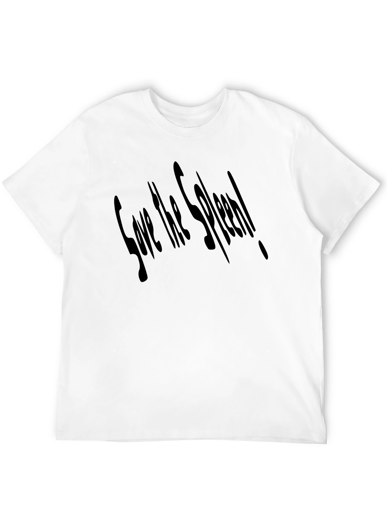 Save the Spleen! Mens Black Graphic T-Shirt