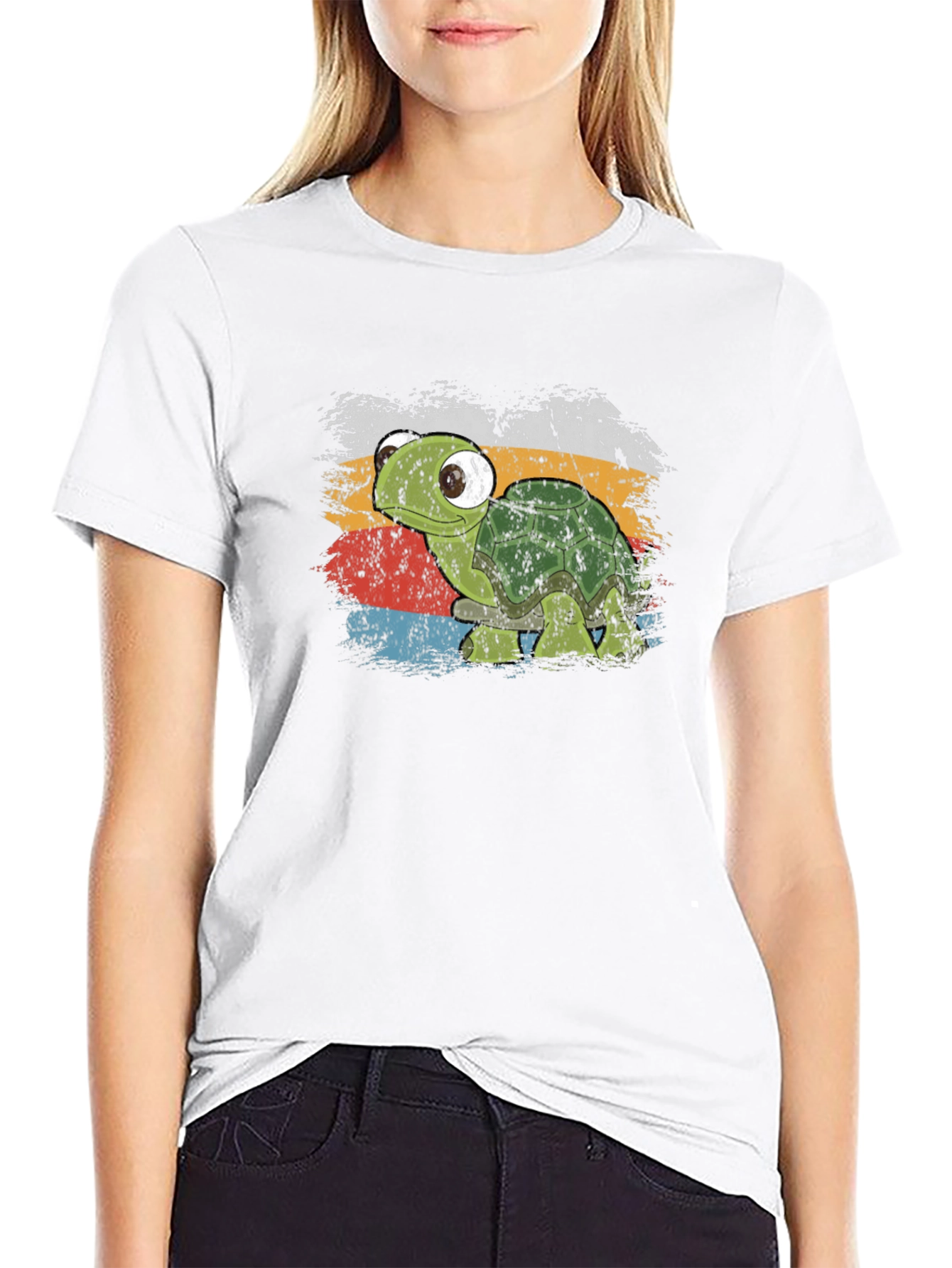 Retro Turtle Graphic T-Shirt - Soft Cotton Blend