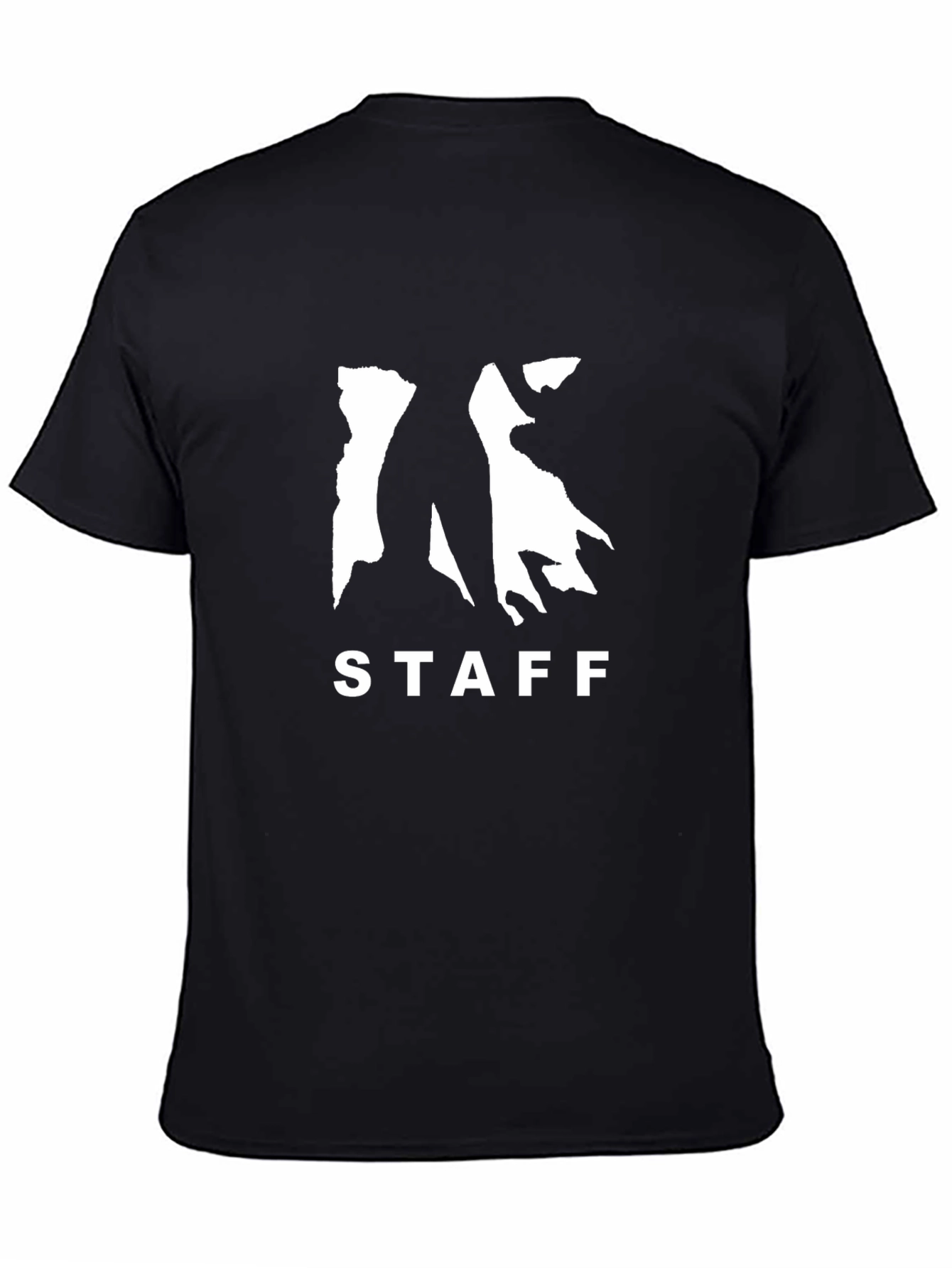 Staff Graphic Tee - Black Cotton Casual T-Shirt