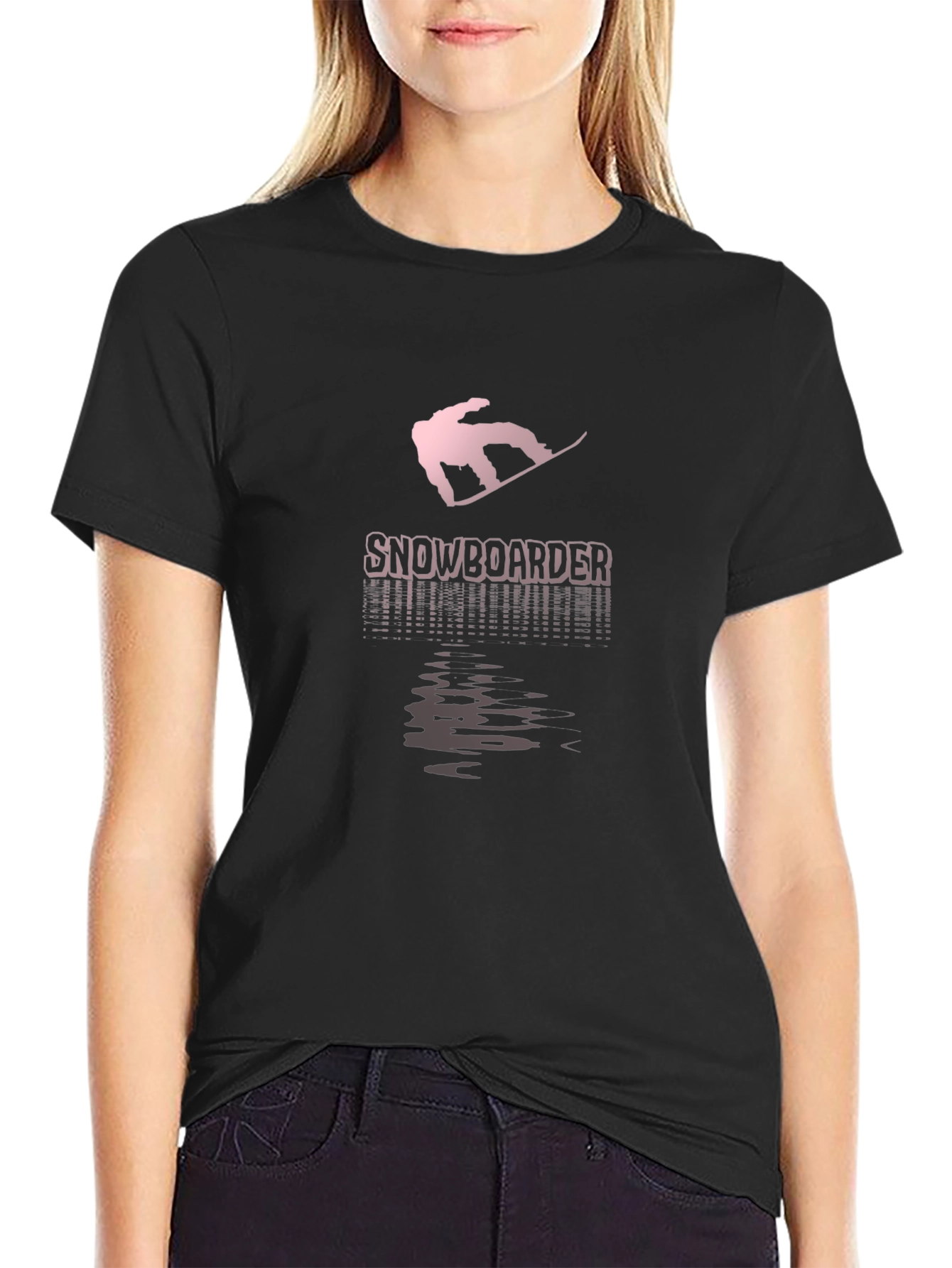 Snowboarder Graphic Black T-Shirt