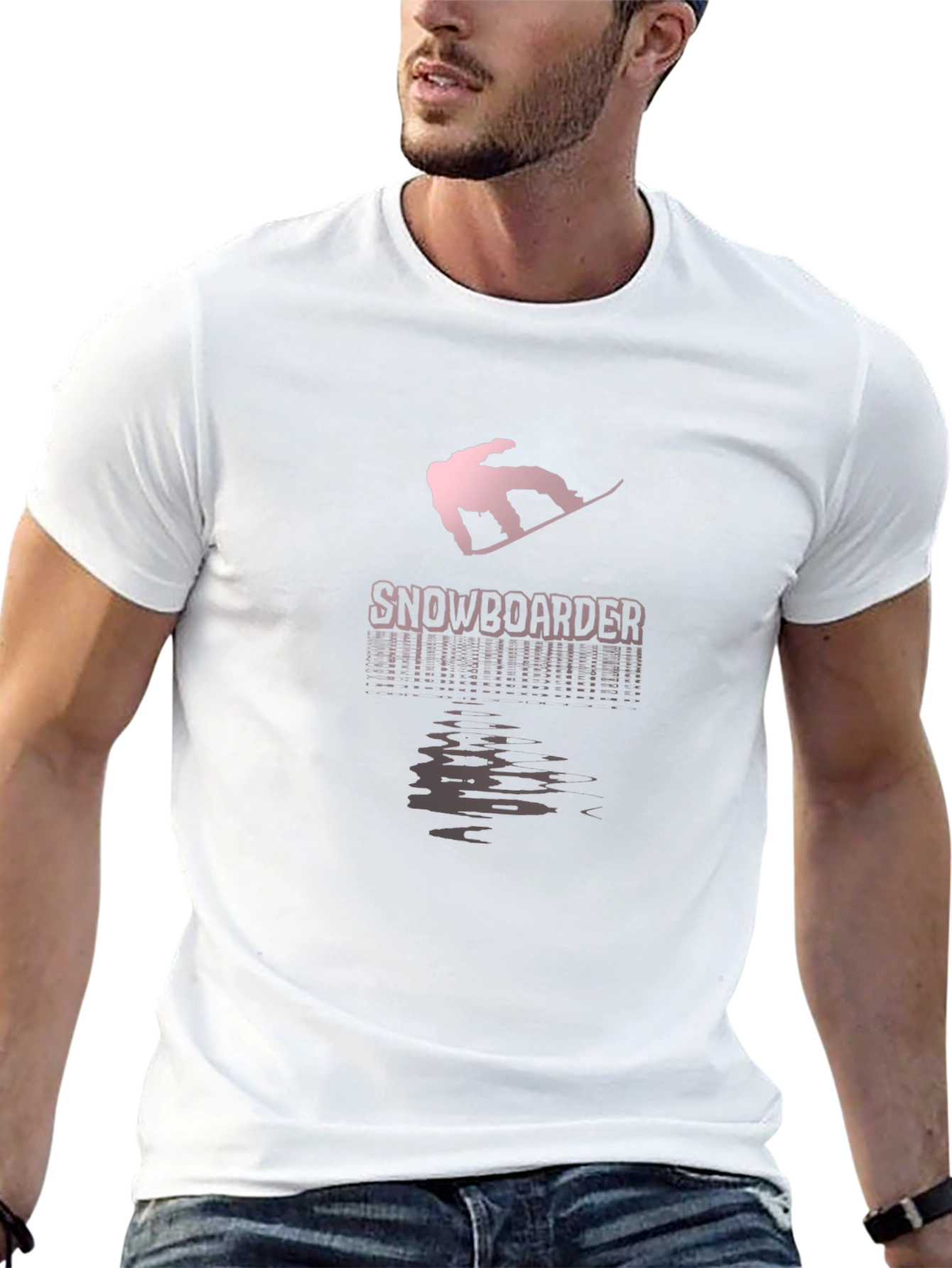 Snowboarder Graphic Black T-Shirt
