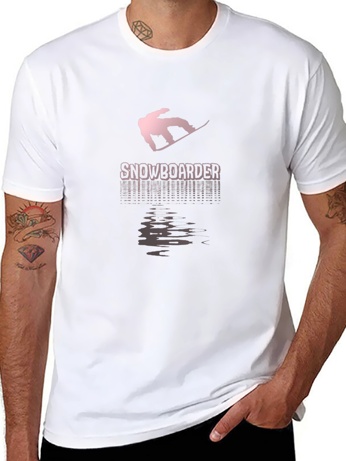 Snowboarder Graphic Black T-Shirt