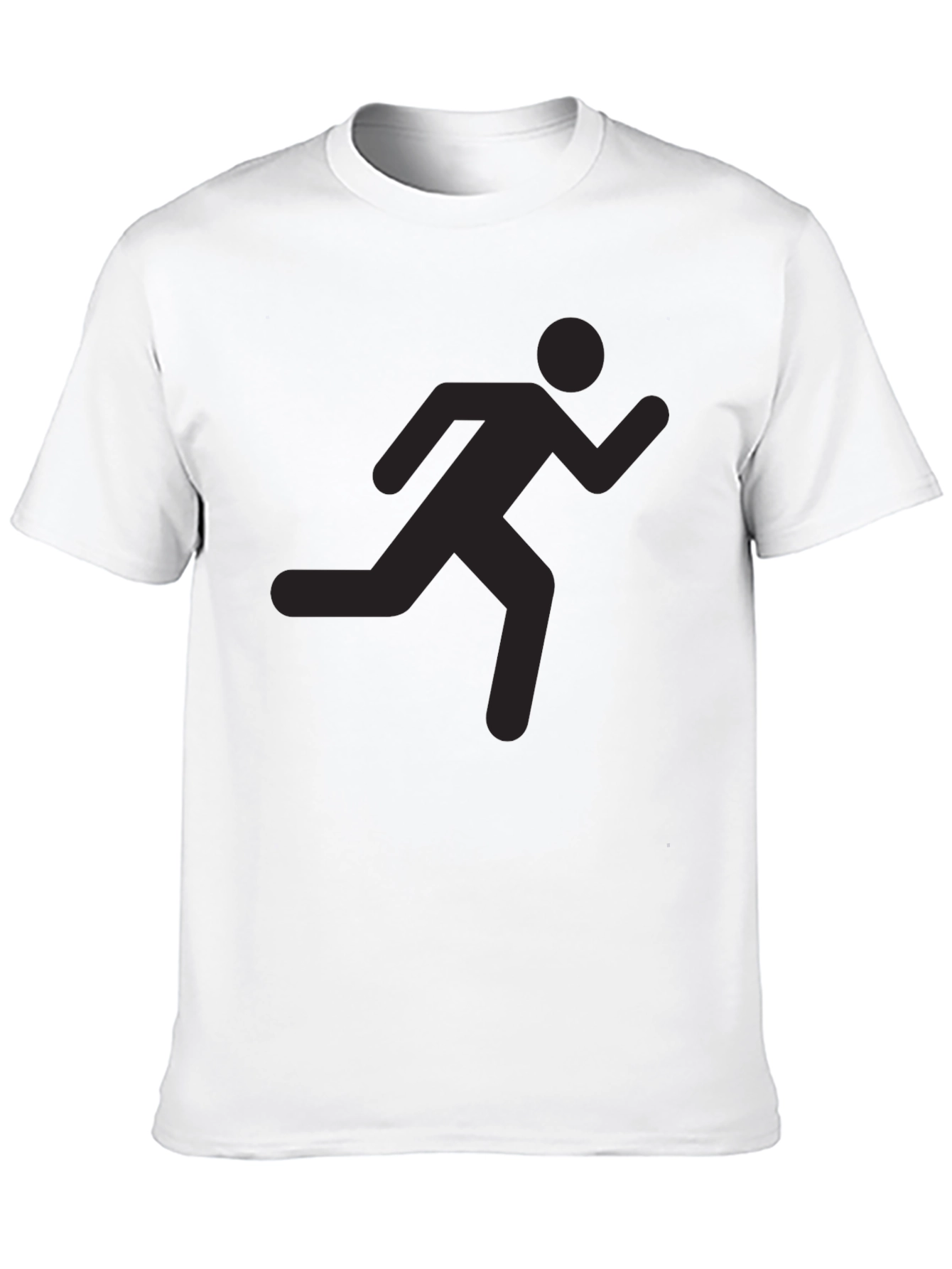 Black Graphic Tee - Running Man Silhouette