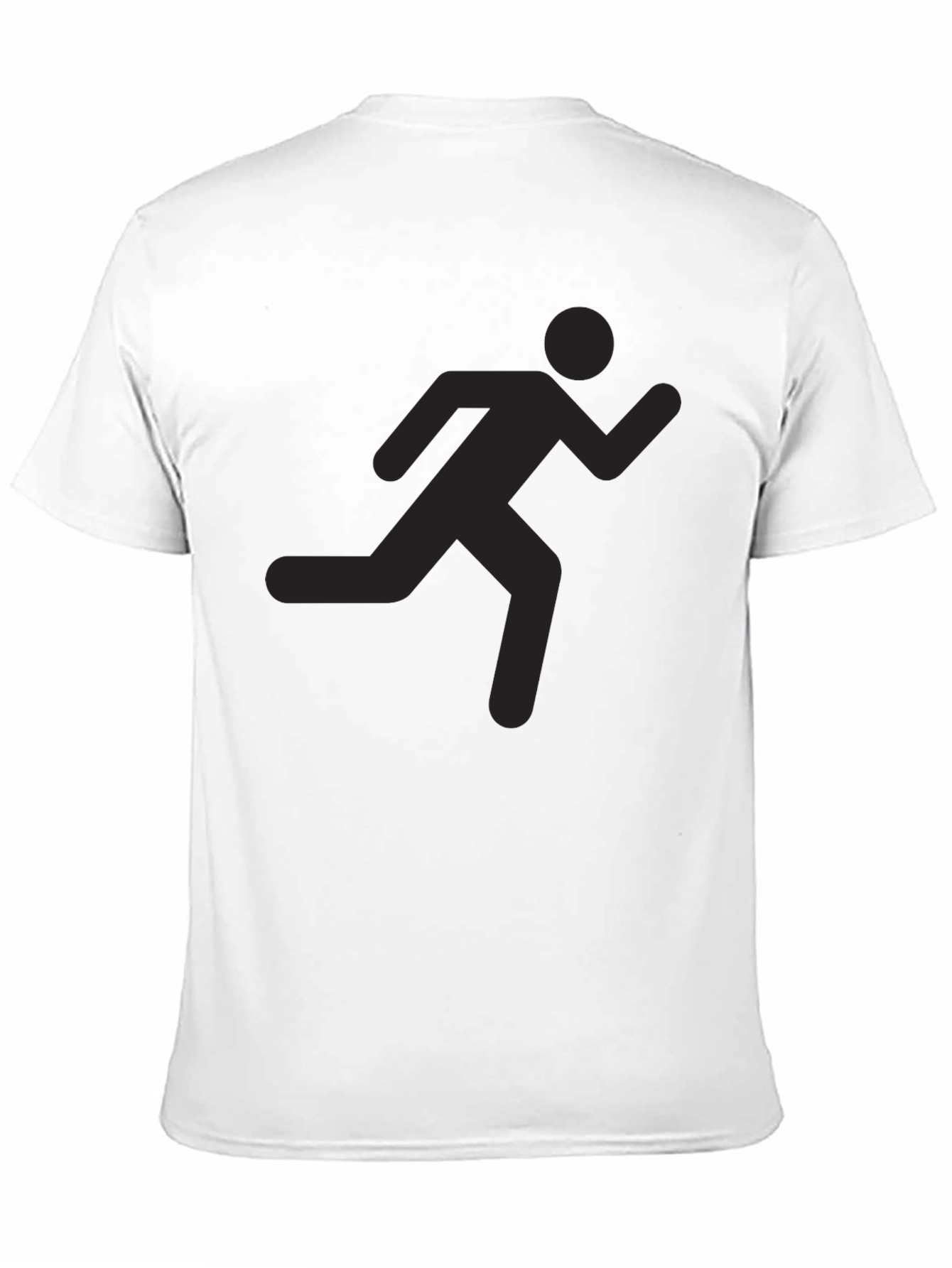Black Graphic Tee - Running Man Silhouette
