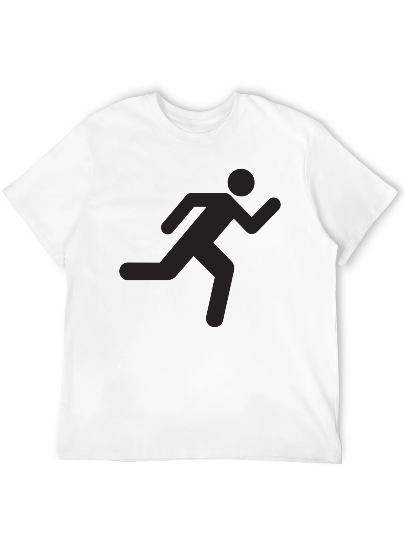 Black Graphic Tee - Running Man Silhouette