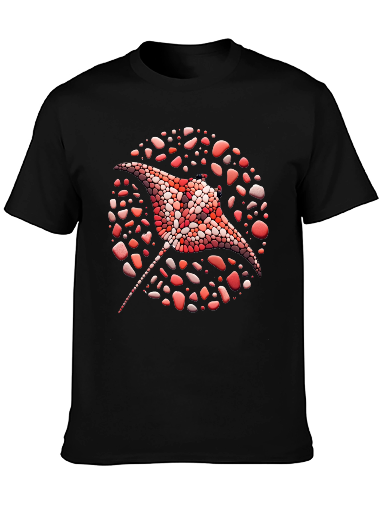 Manta Ray Mosaic Tee - Unique Graphic T-Shirt