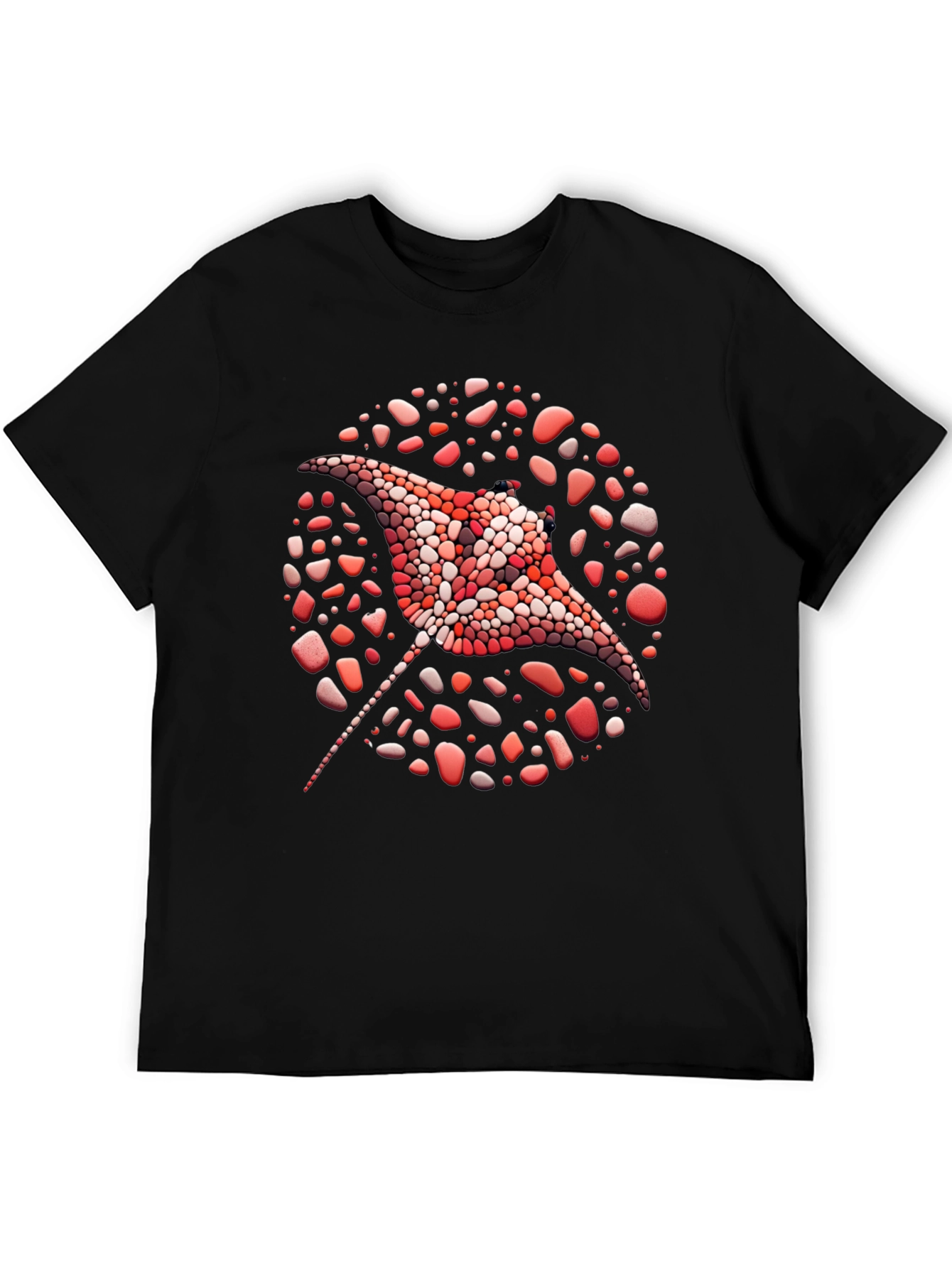 Manta Ray Mosaic Tee - Unique Graphic T-Shirt