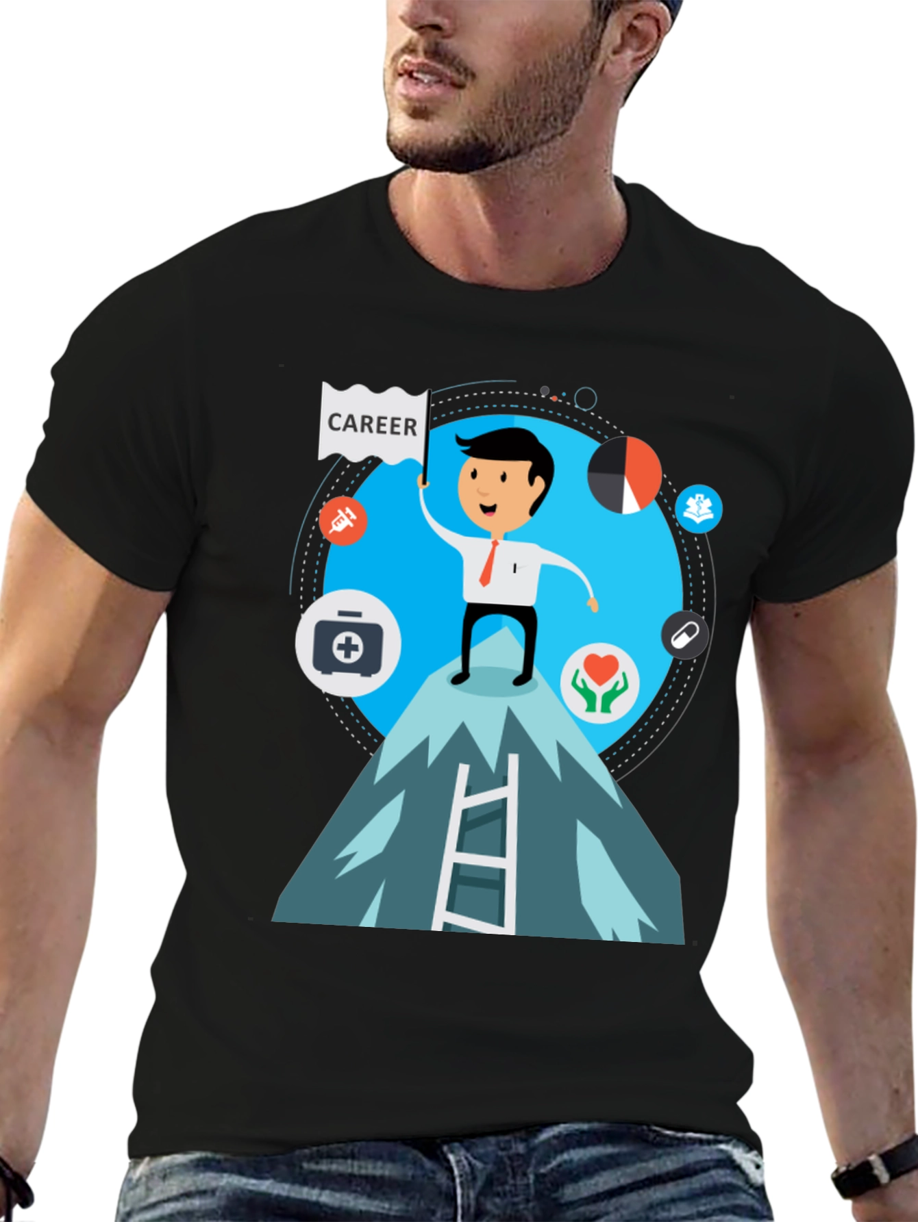 Career Climb Graphic Tee - Motivational T-Shirt