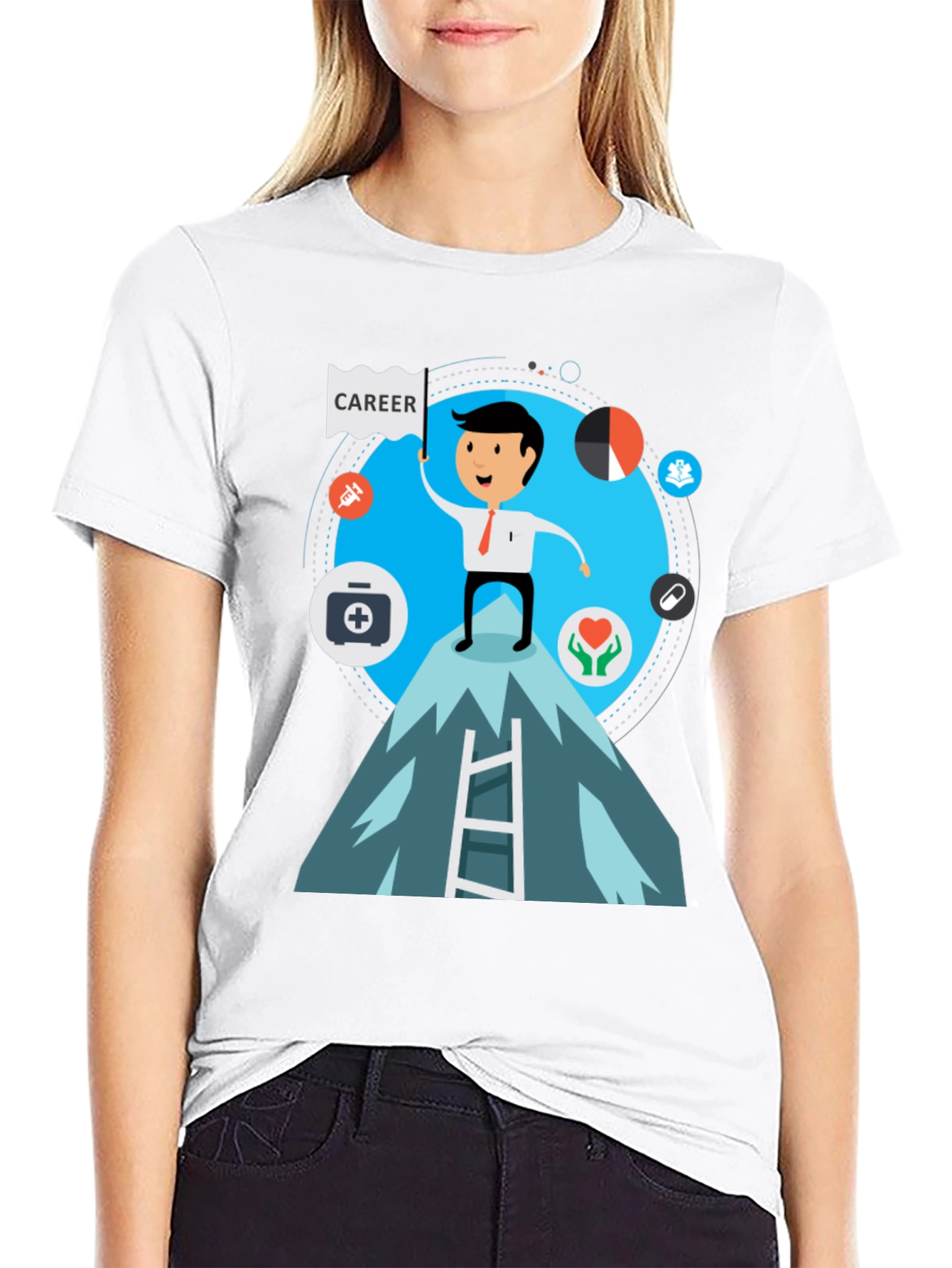 Career Climb Graphic Tee - Motivational T-Shirt